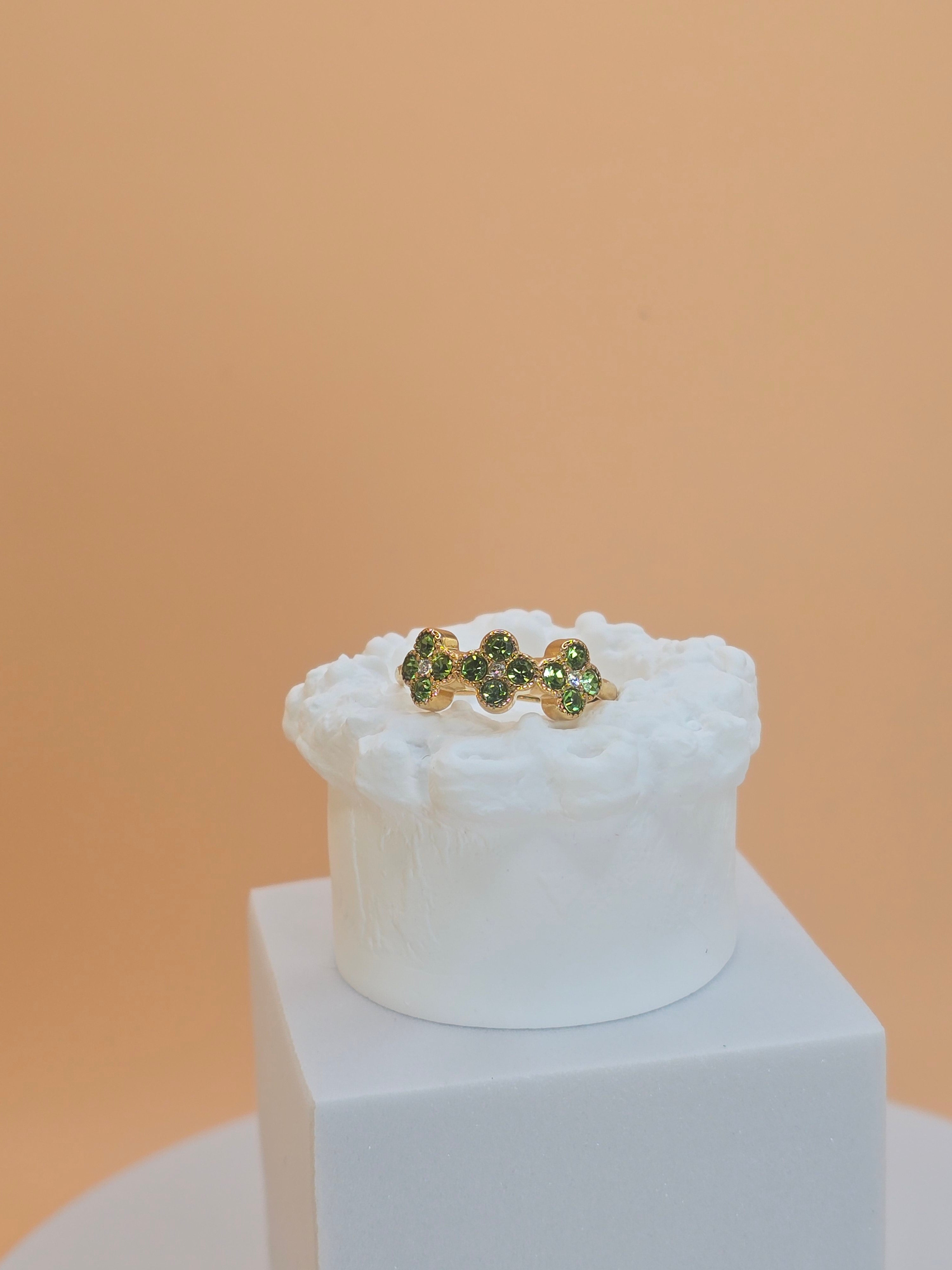 anello spring day brilantini verdi