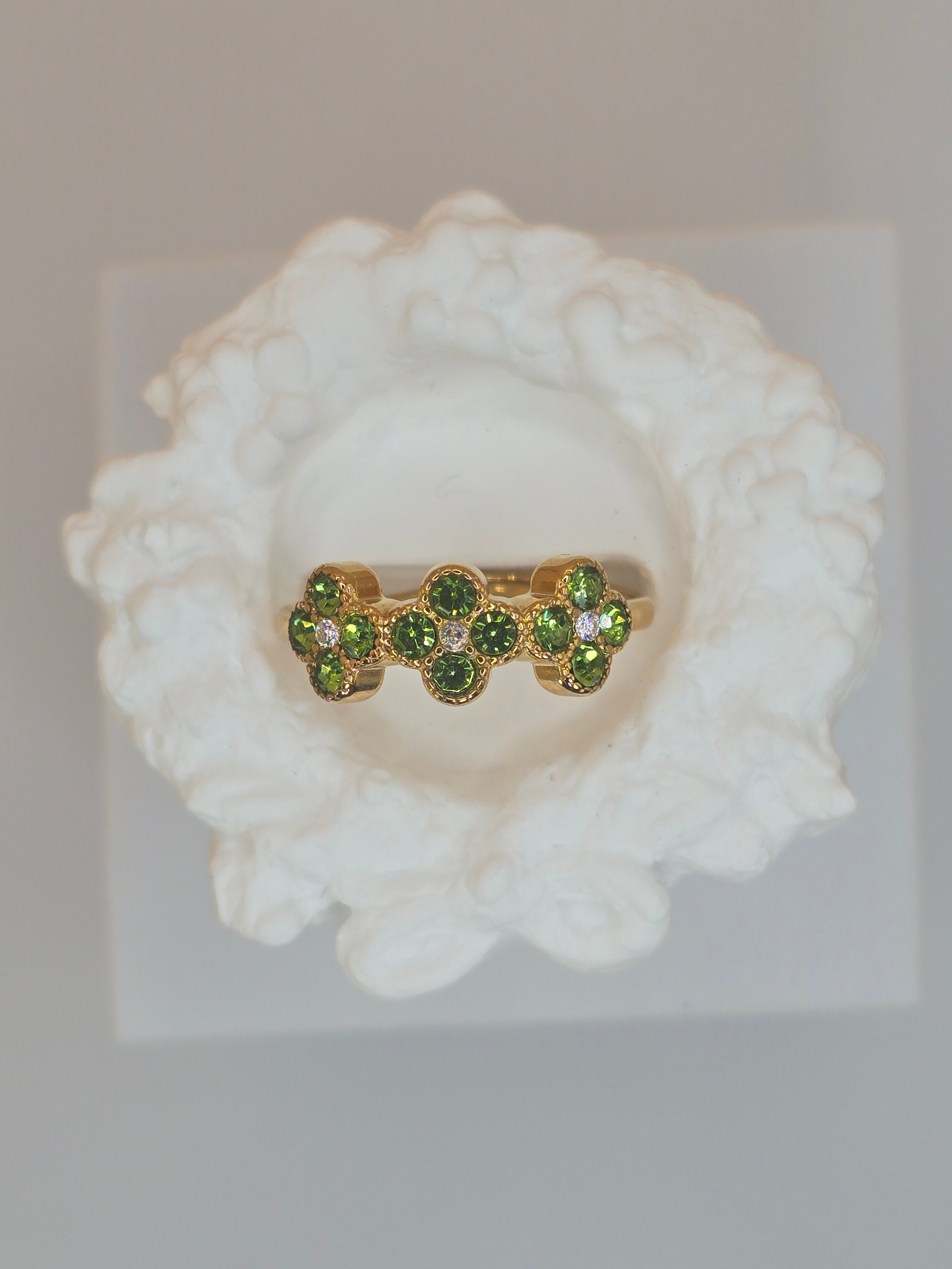 anello spring day brilantini verdi