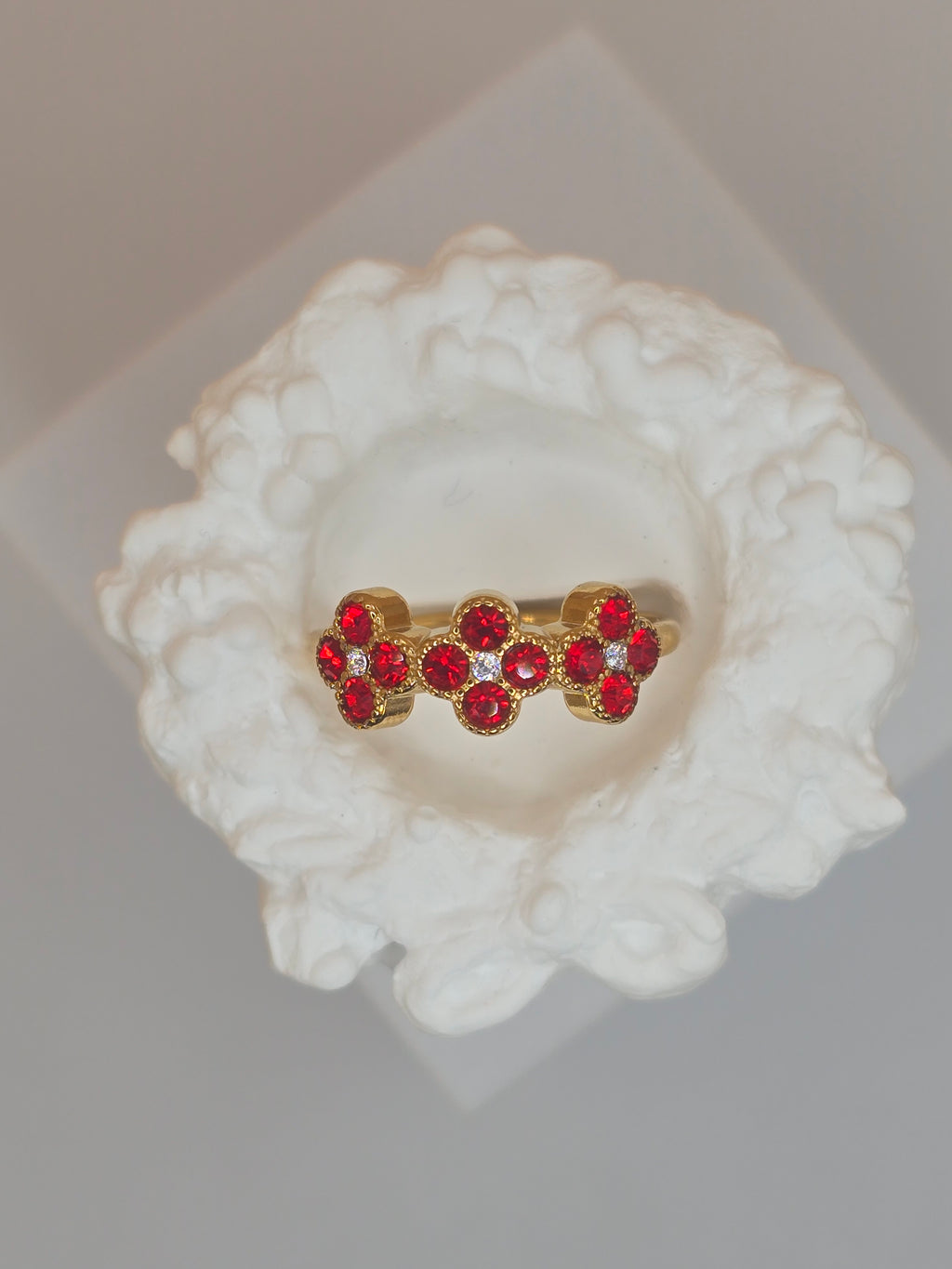 anello spring day brilantini rossi