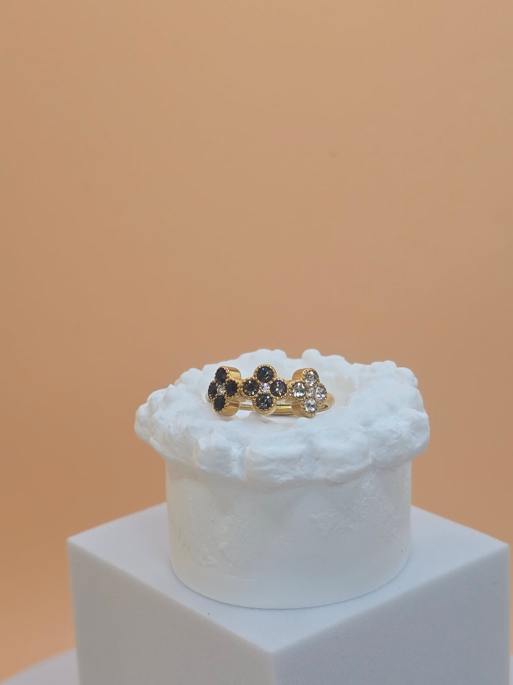 anello spring day brilantini neri