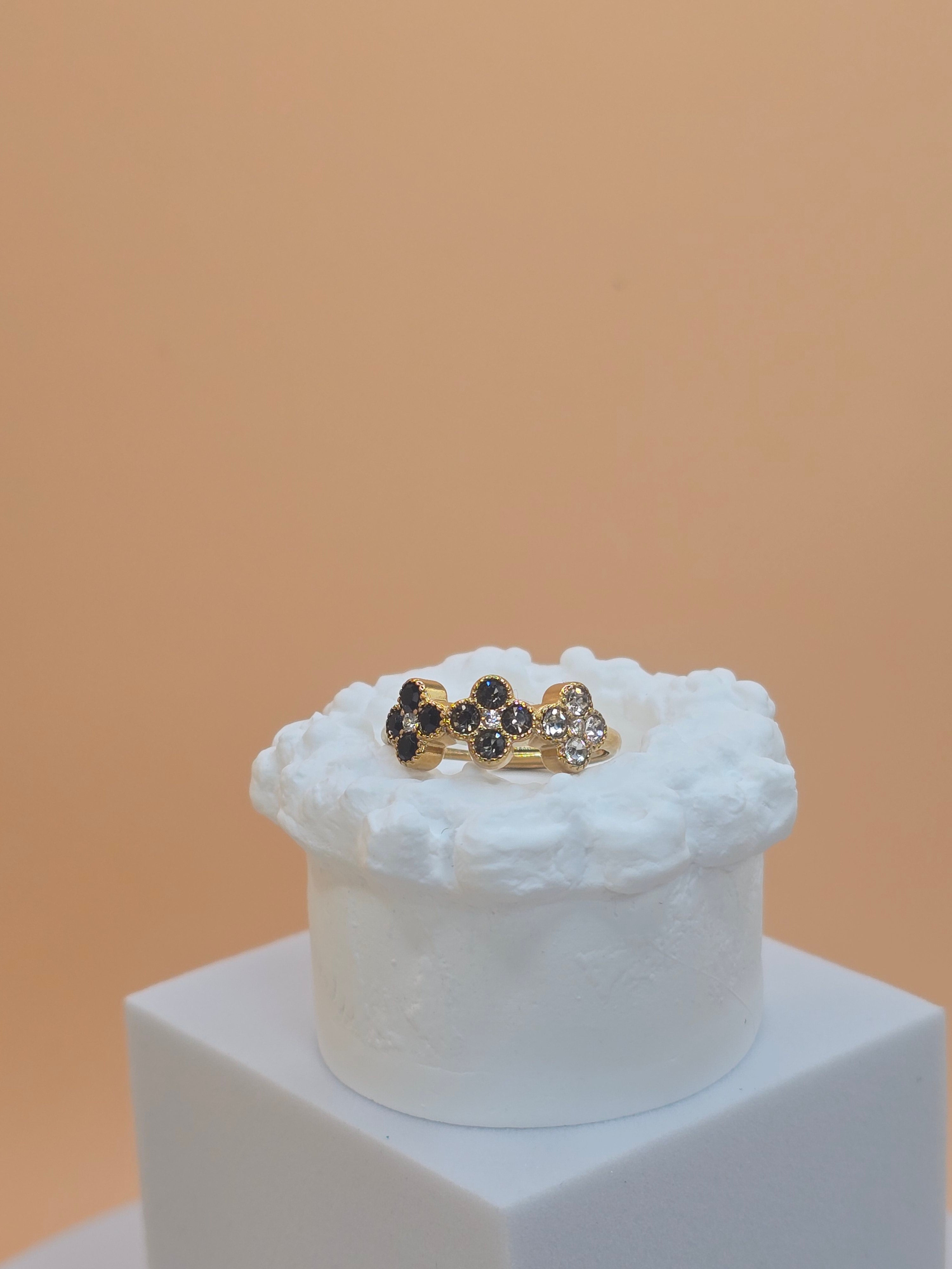 anello spring day brilantini neri