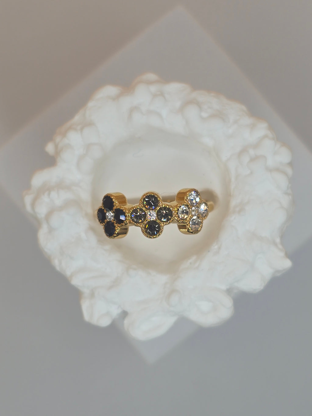 anello spring day brilantini neri