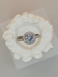 anello ninfa zirconi bianchi