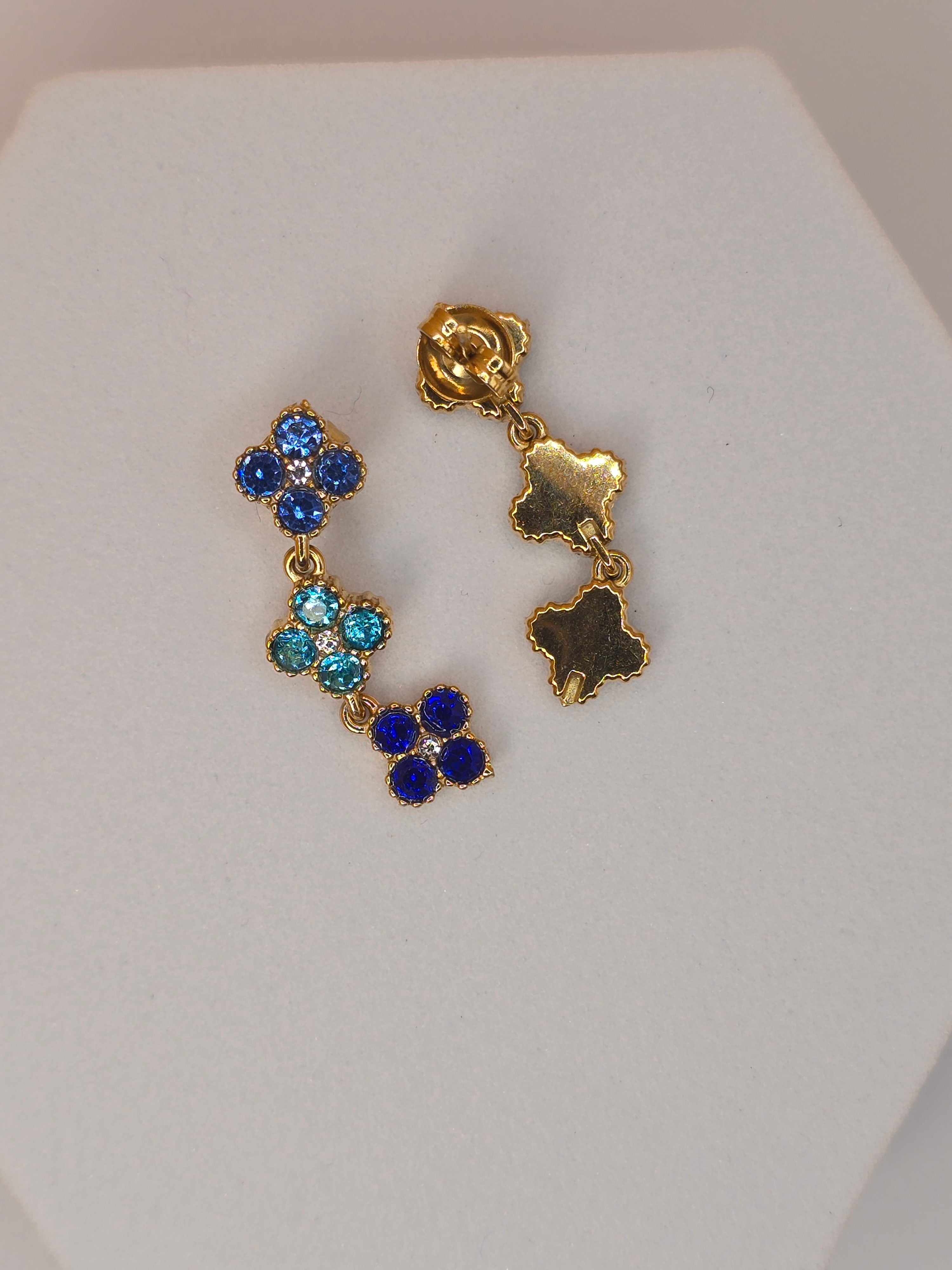 orecchini spring day zirconi blu