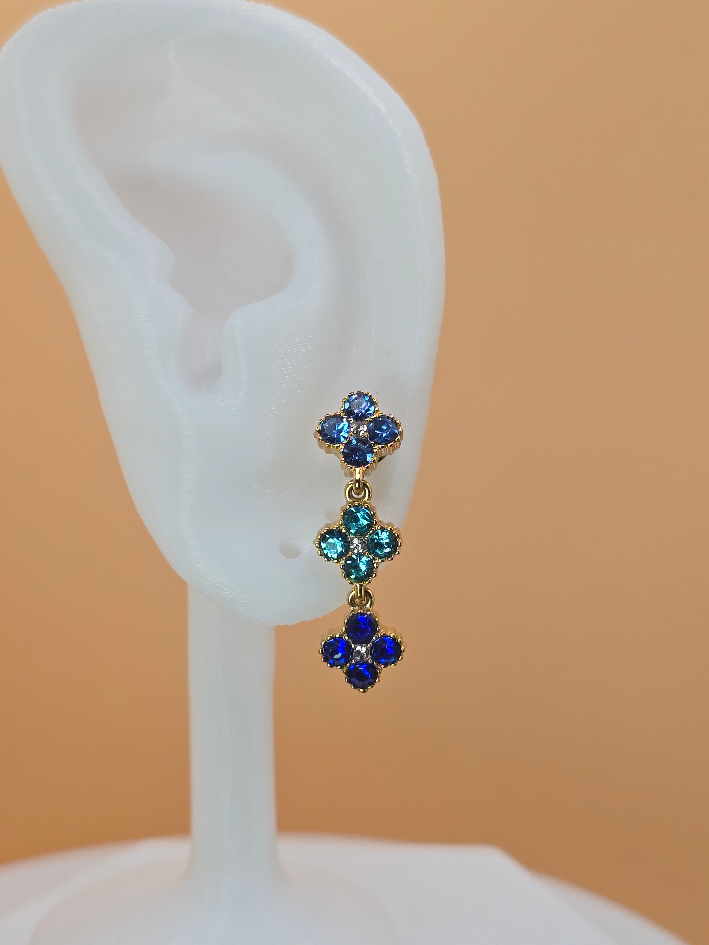 orecchini spring day zirconi blu