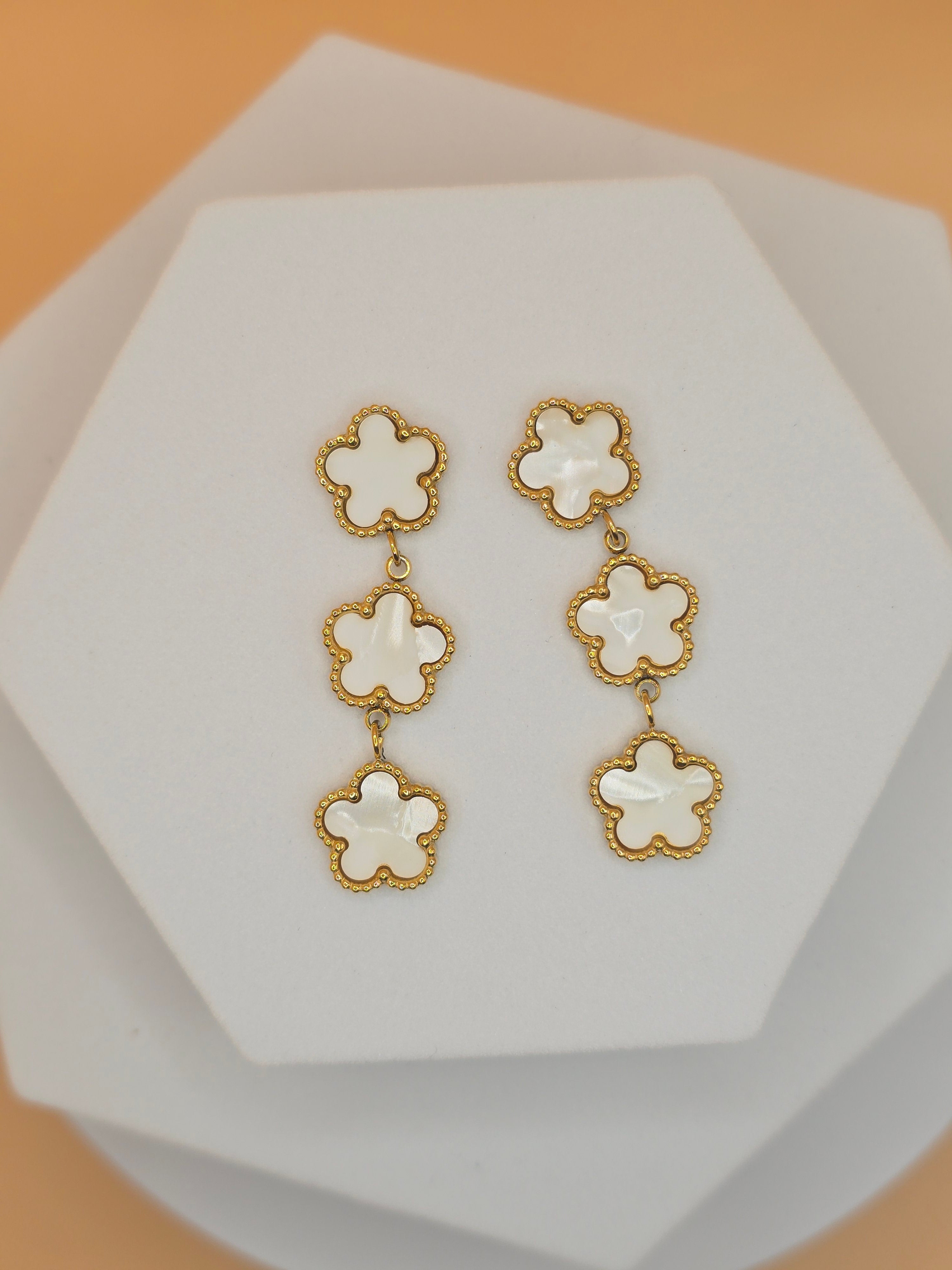 orecchini nuvola bianca oro