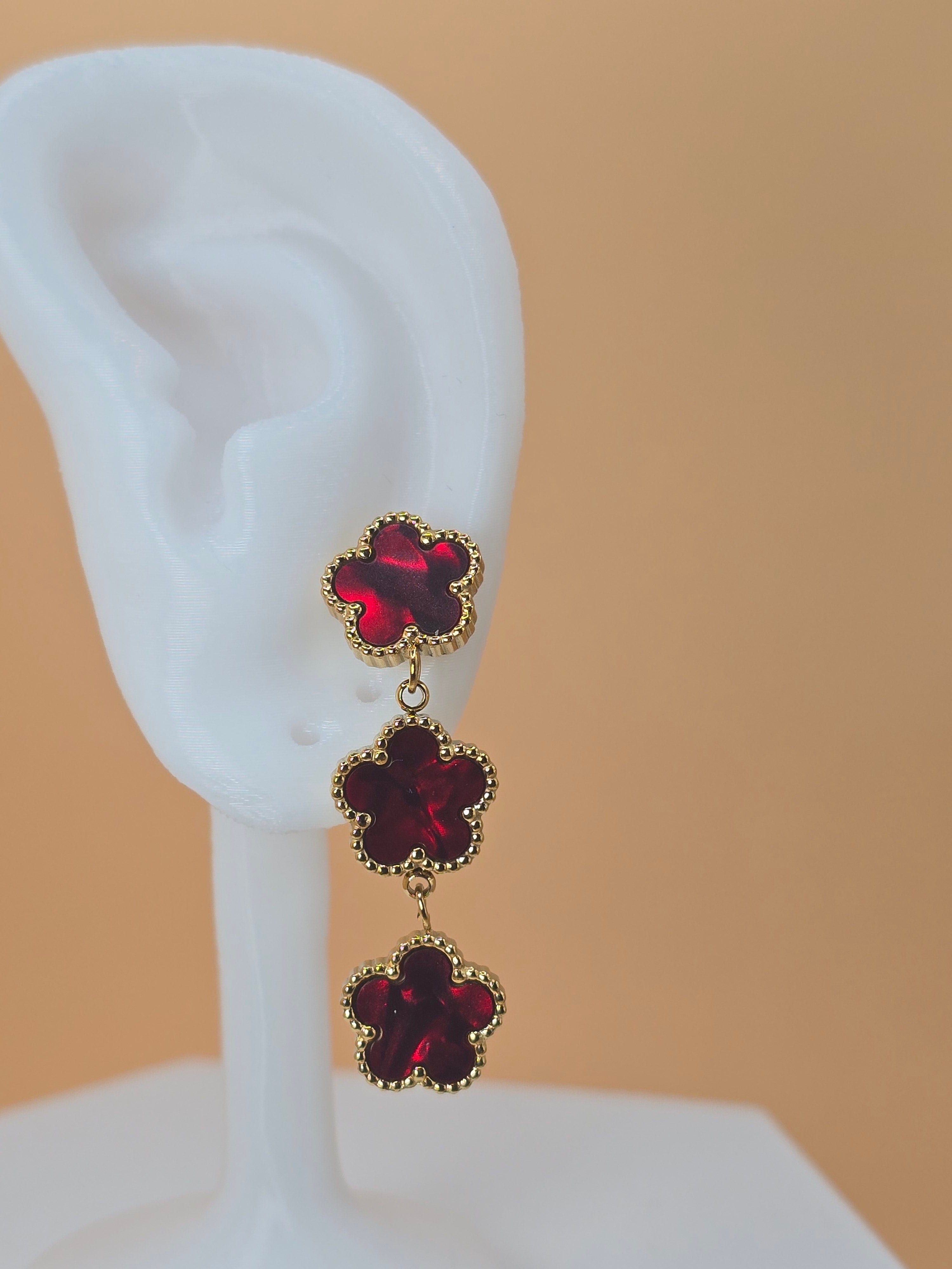 orecchini colver ruby gold
