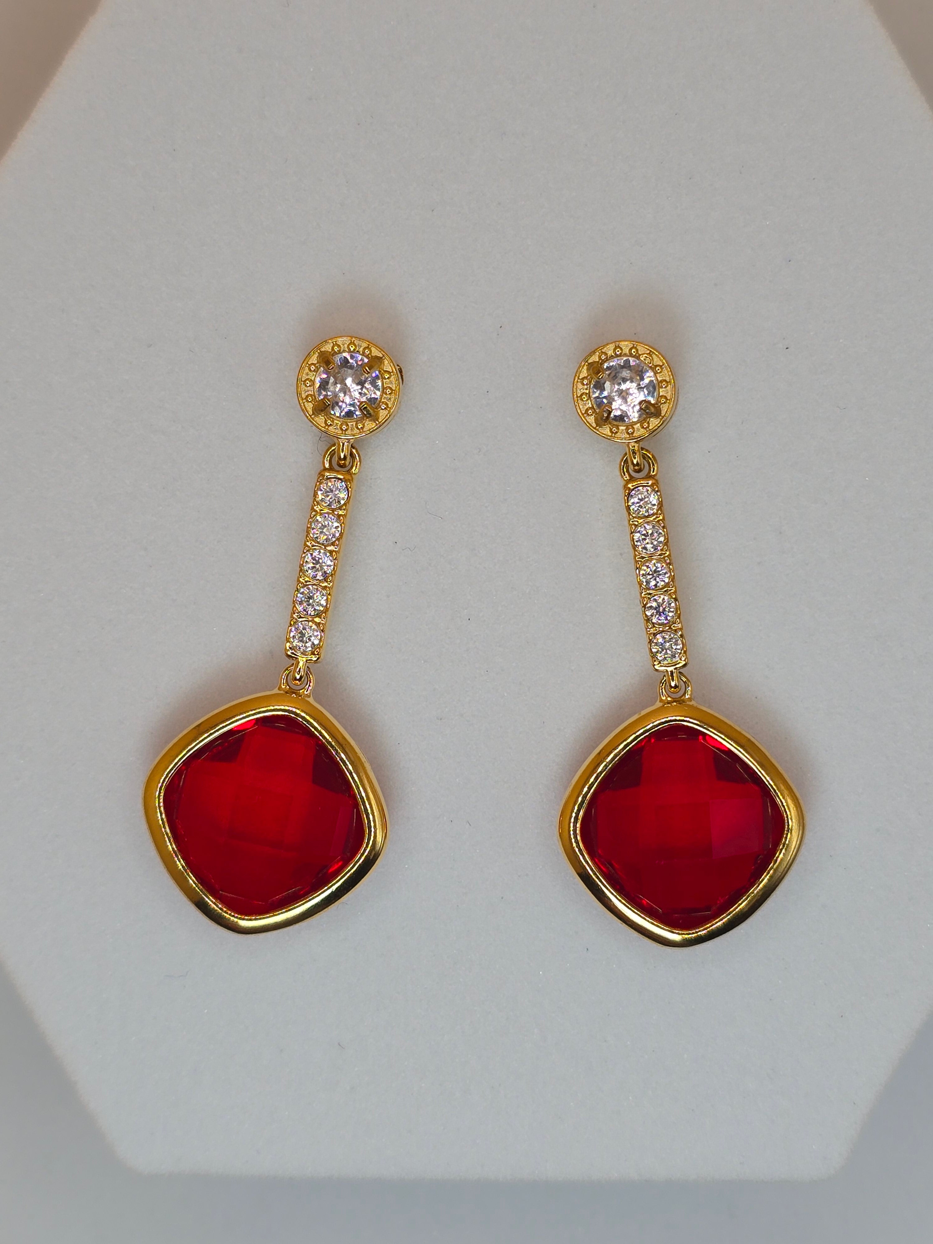 orecchini gocce d'amore rosso