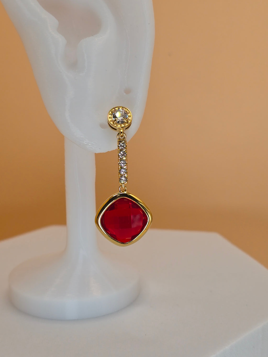 orecchini gocce d'amore rosso