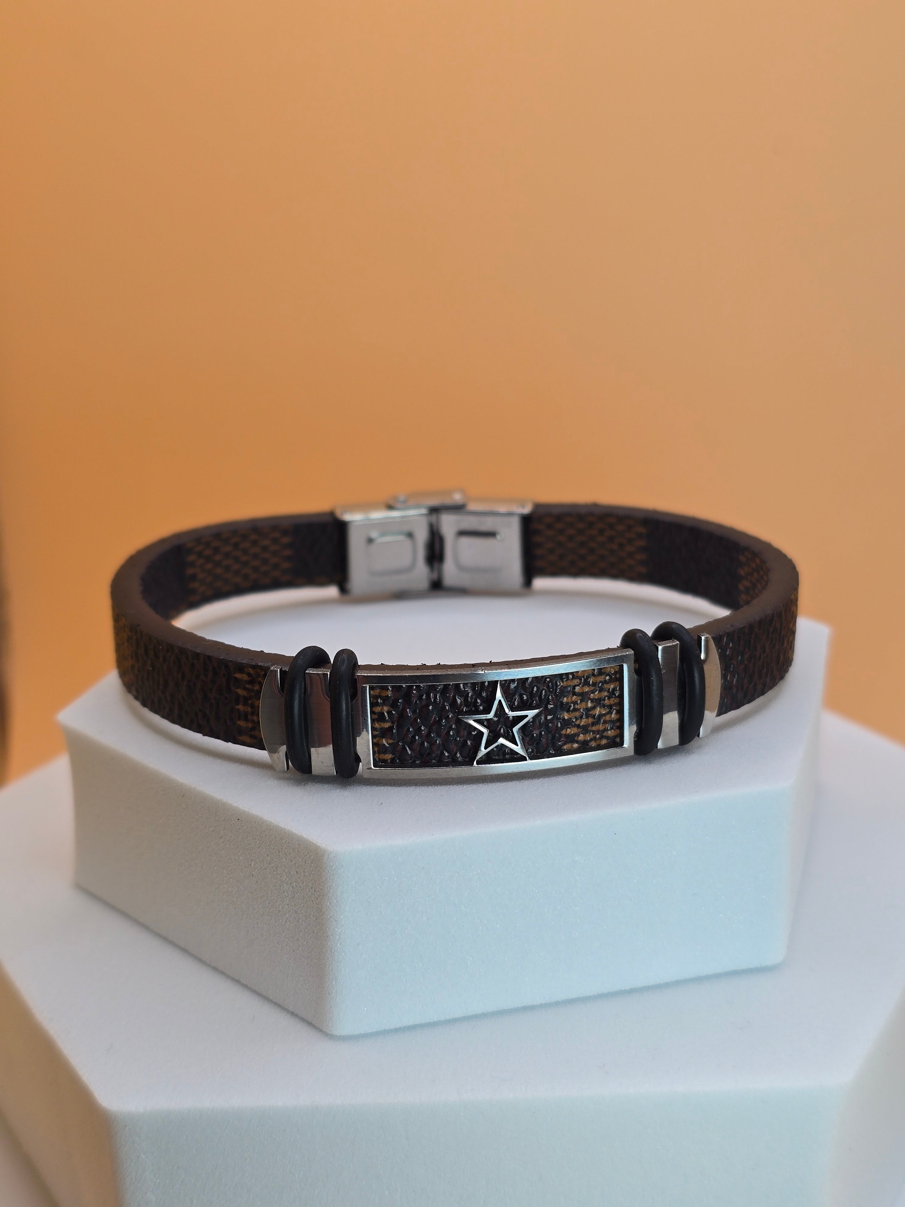 bracciale uomo night star marrone