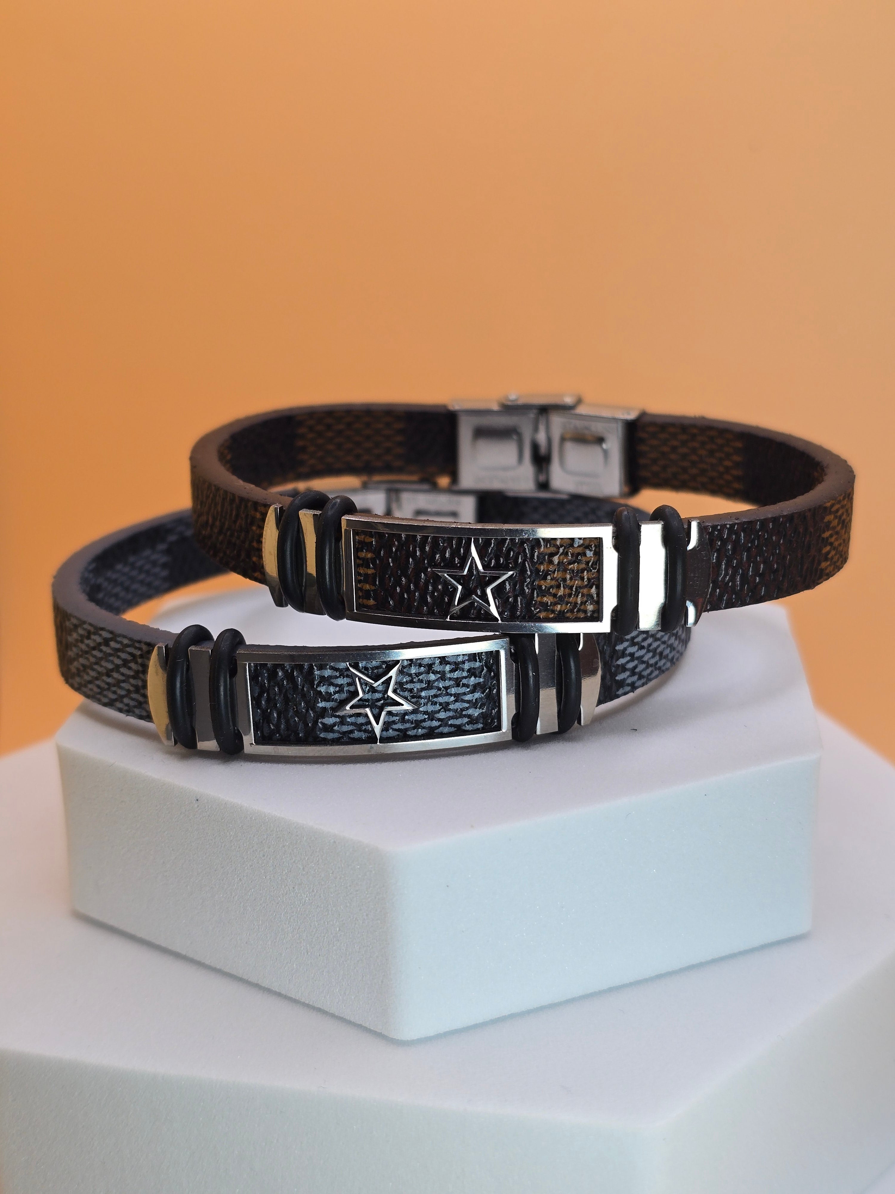 bracciale uomo night star marrone