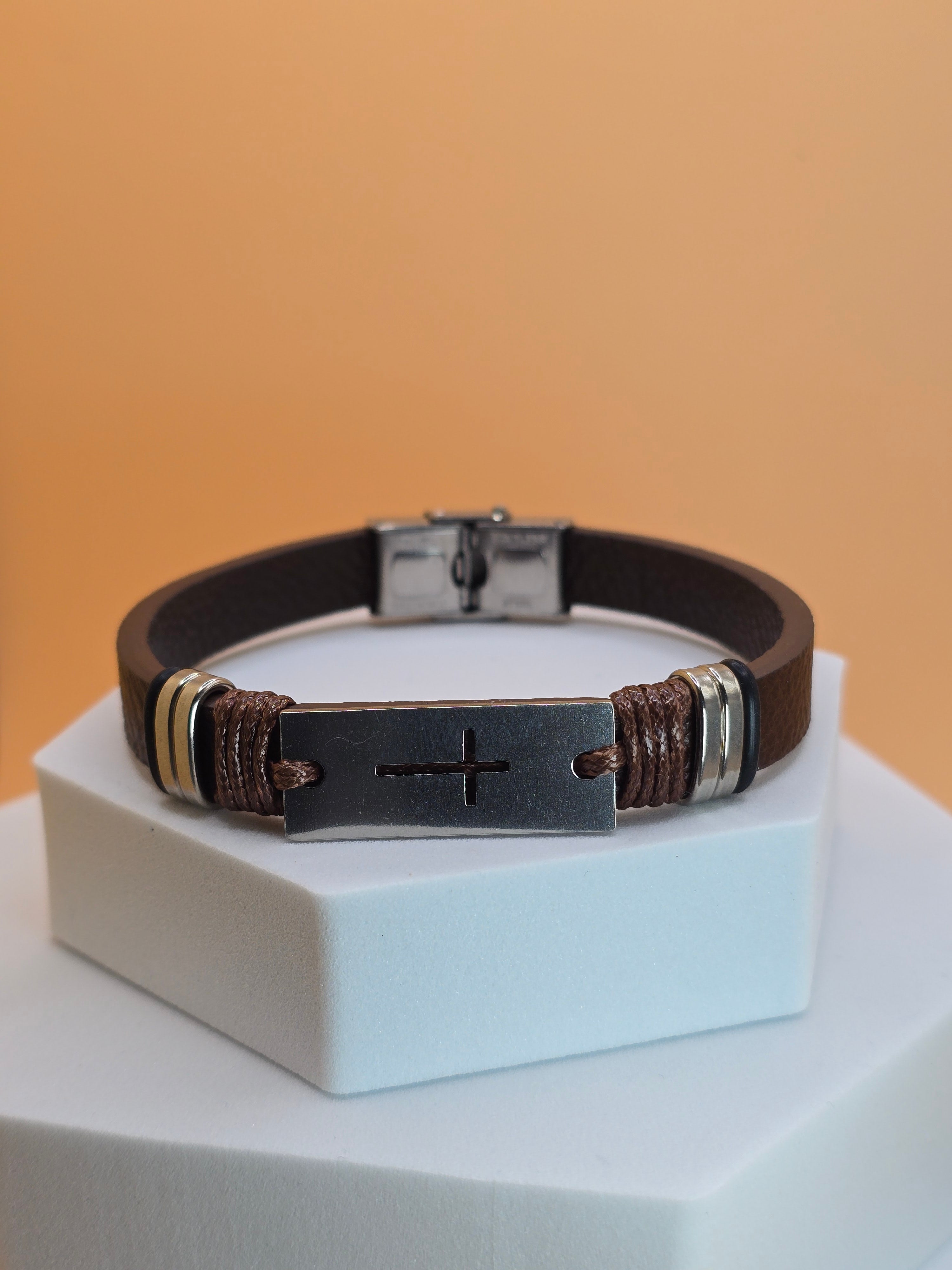 bracciale uomo holly brace marrone