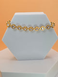 bracciale sorbetto di luce bianco placato oro