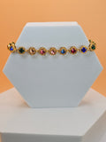 bracciale sorbetto di luce arcobaleno placato oro