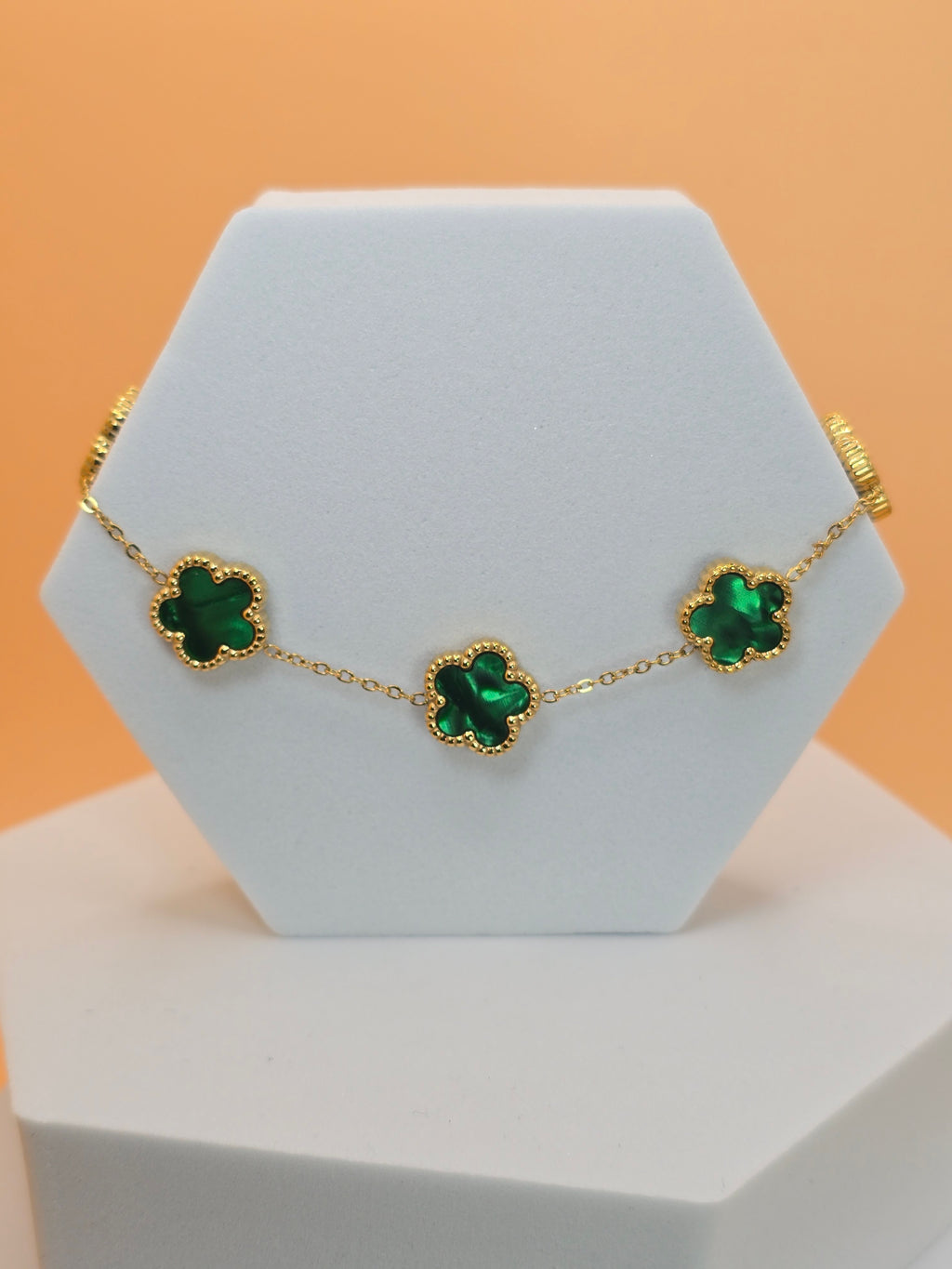 bracciale colver passion verde placato oro