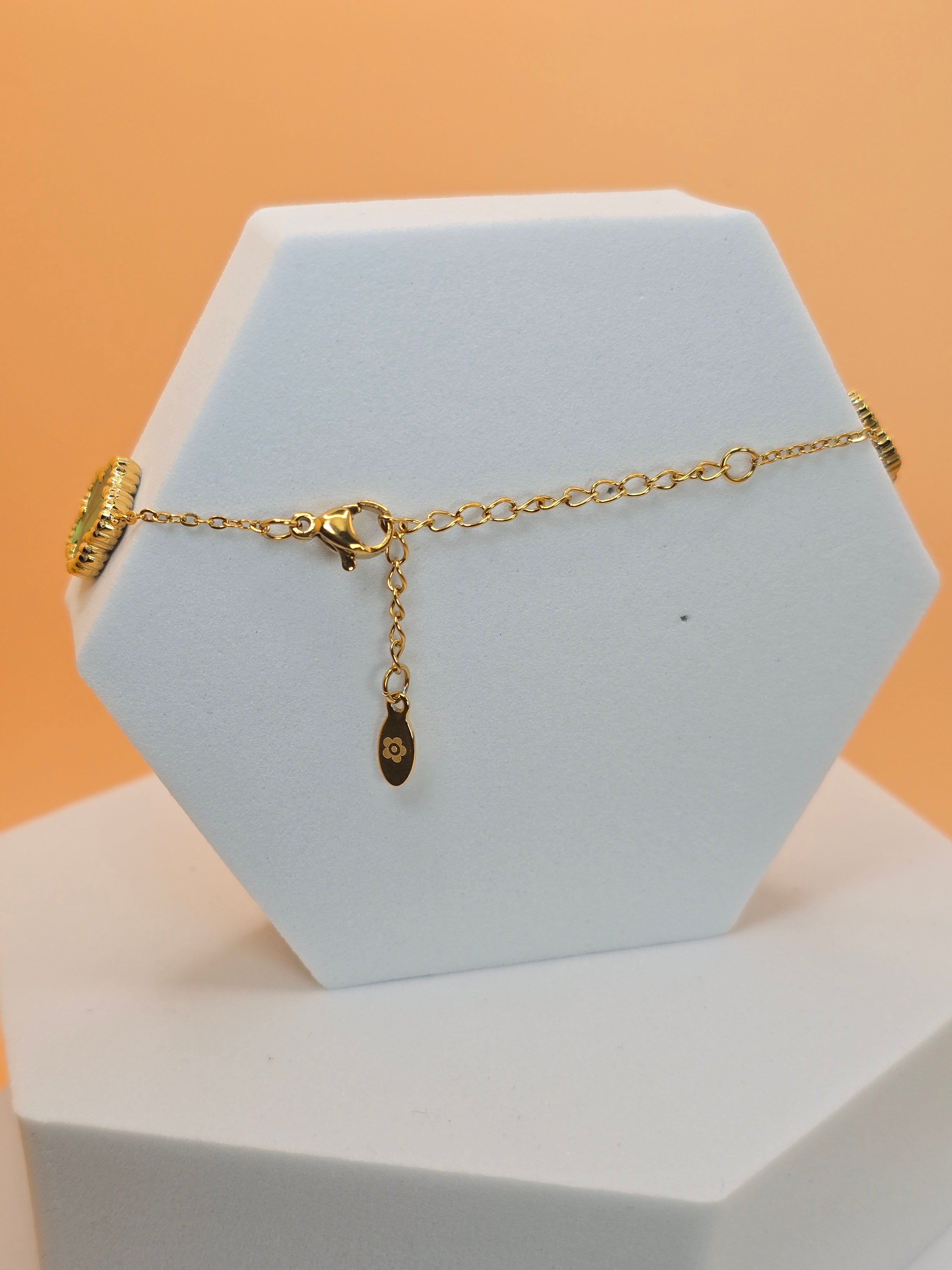 bracciale colver passion verde placato oro