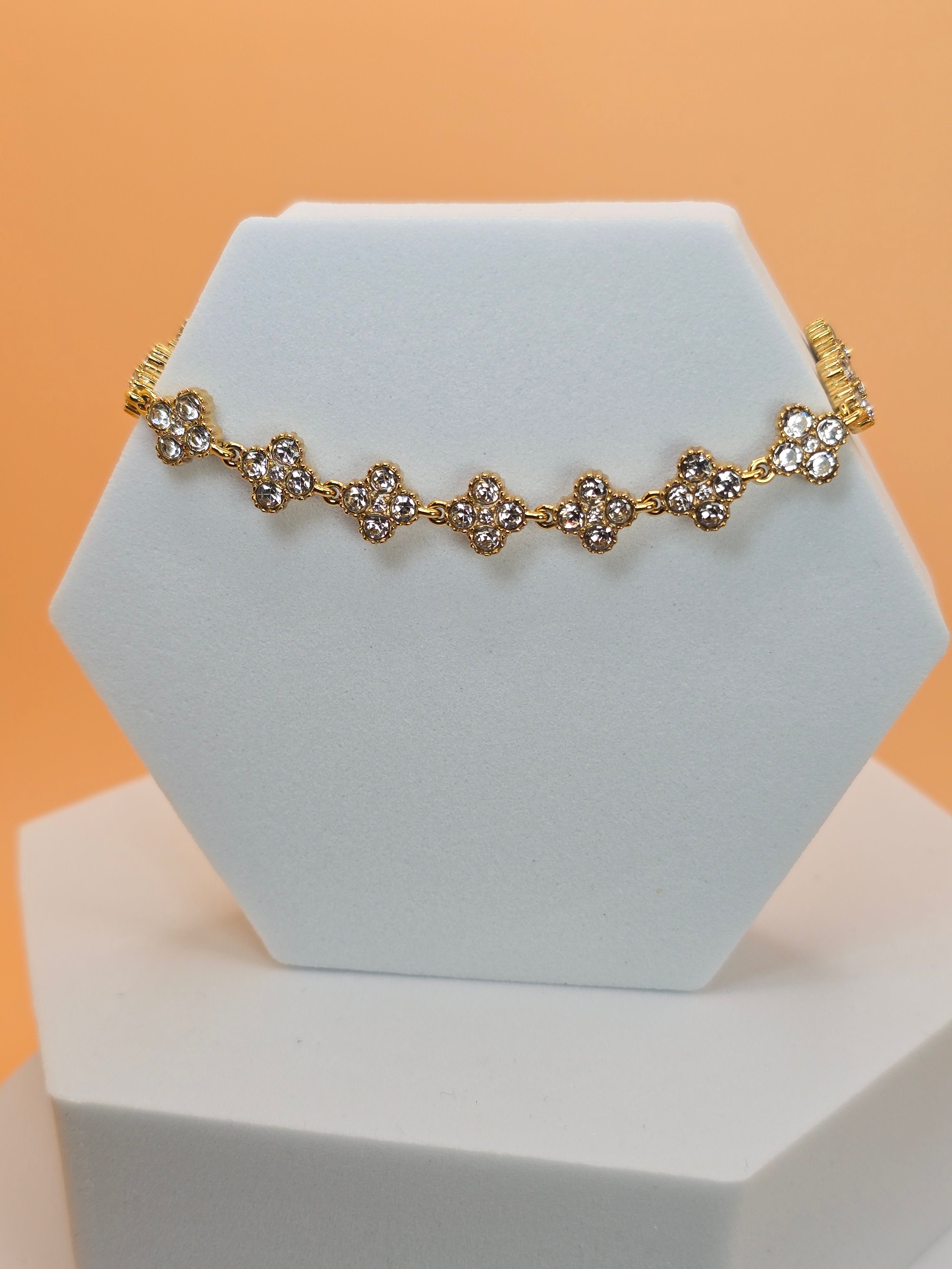 bracciale spring day bianco placato oro