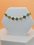 bracciale sprig day verde placato oro