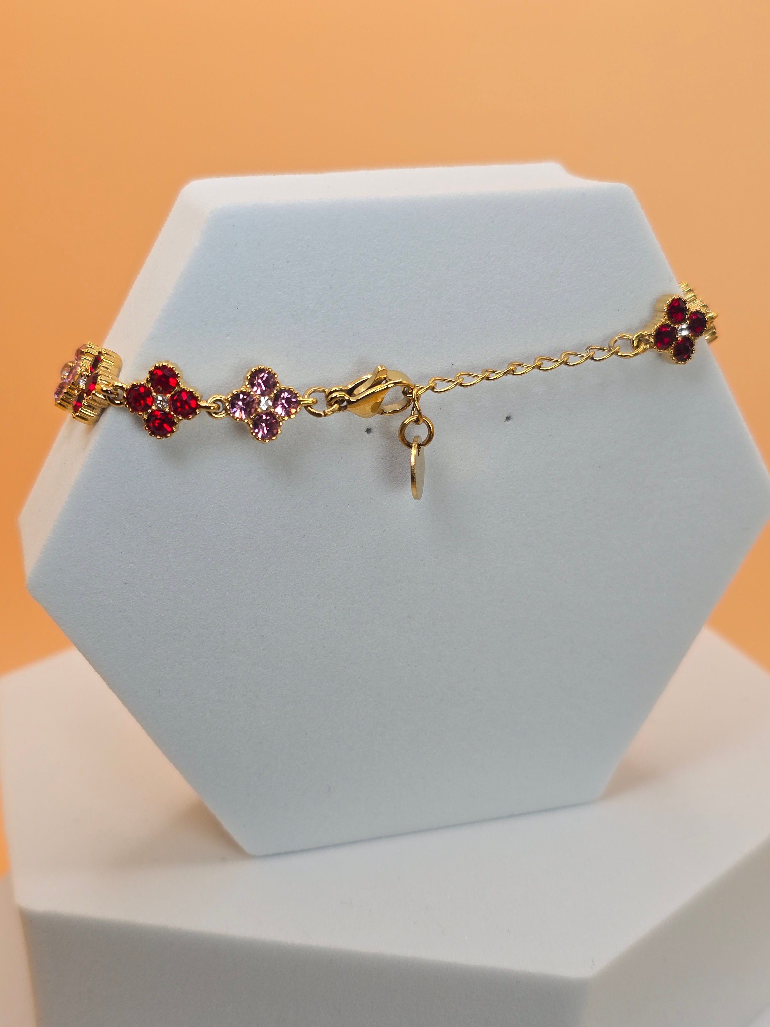 bracciale spring day rosso placato oro