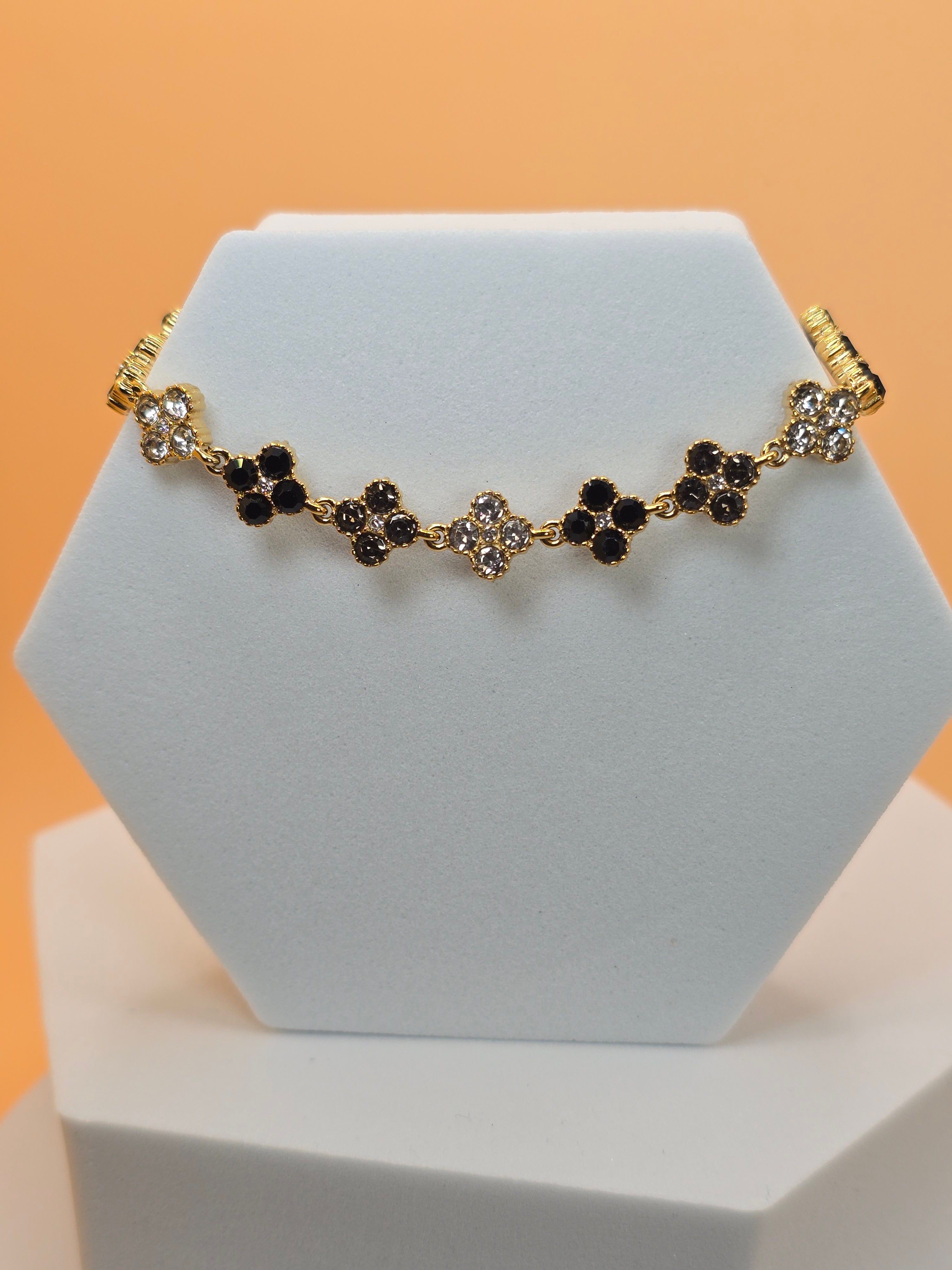 bracciale spring day nero placato oro