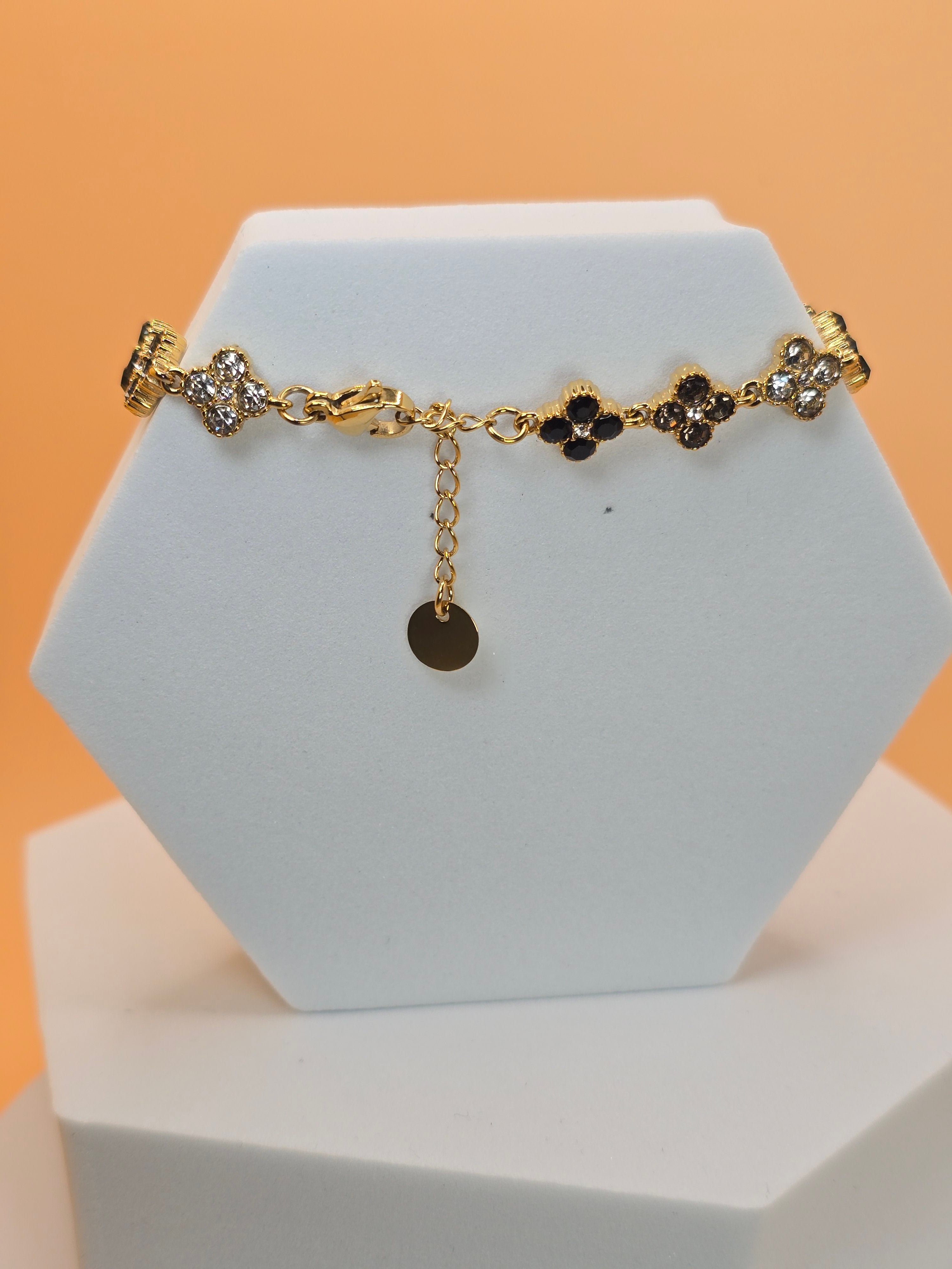 bracciale spring day nero placato oro