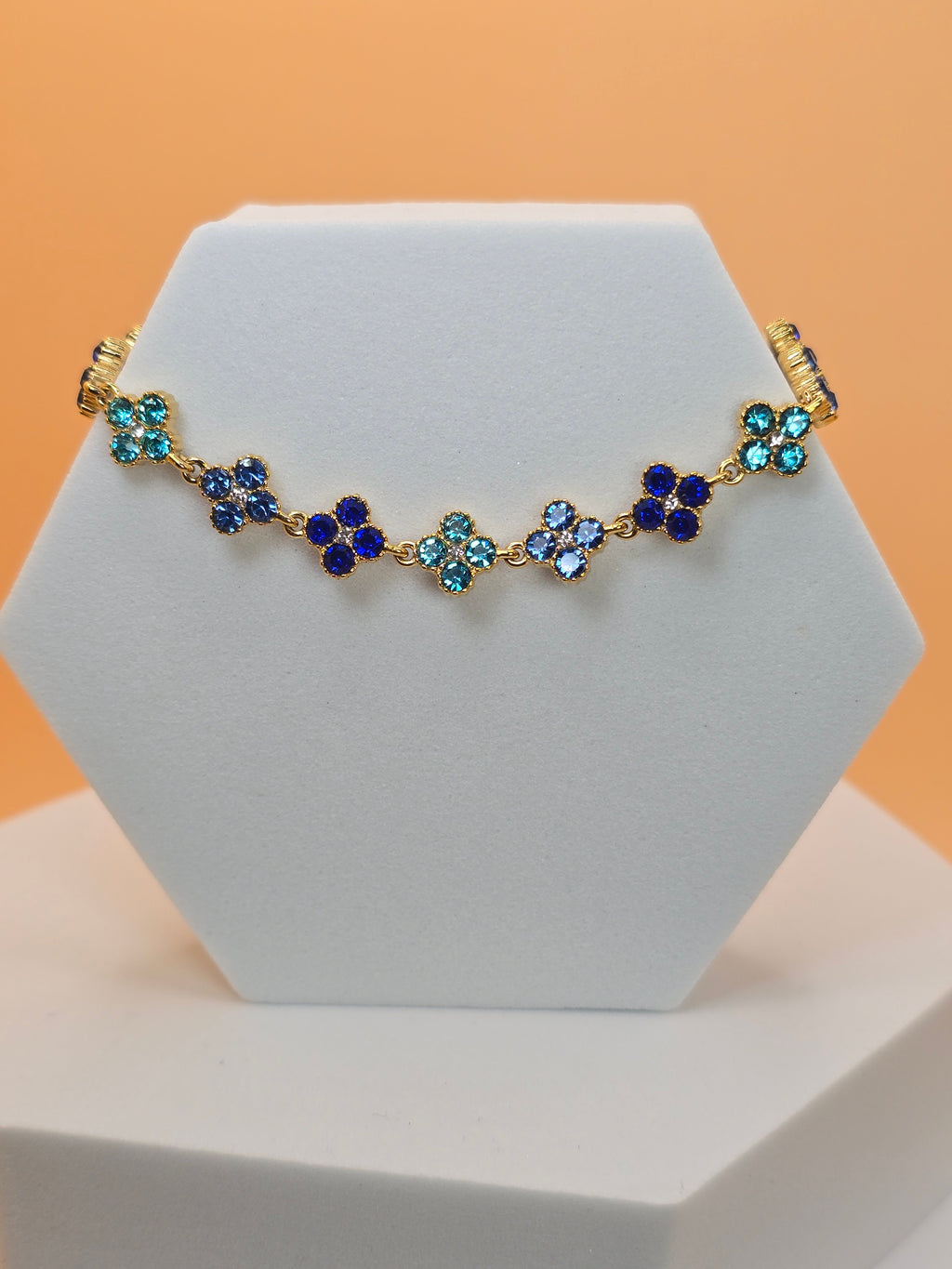 bracciale spring day blu trio placato oro
