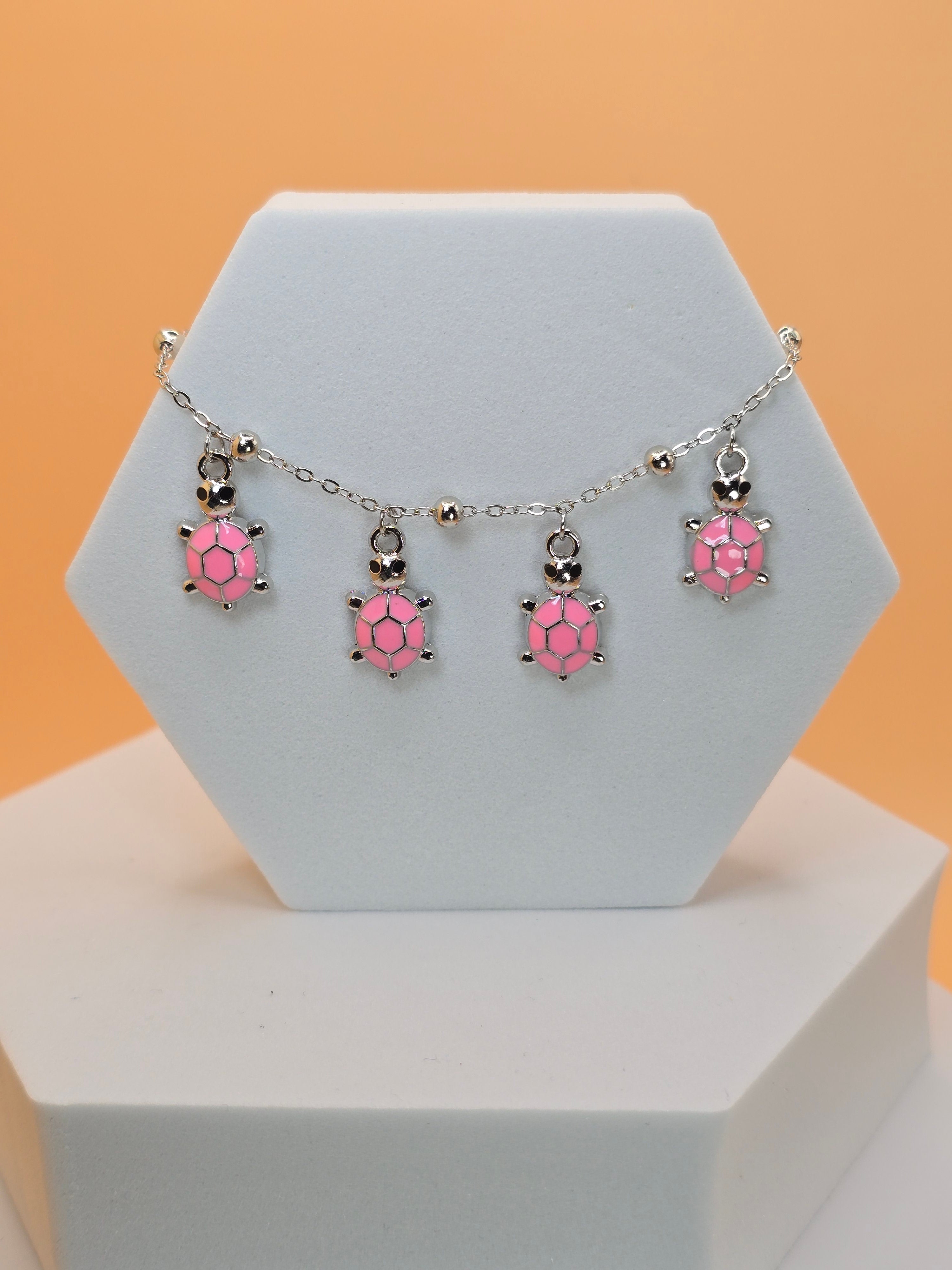 bracciale tartaruga rosa