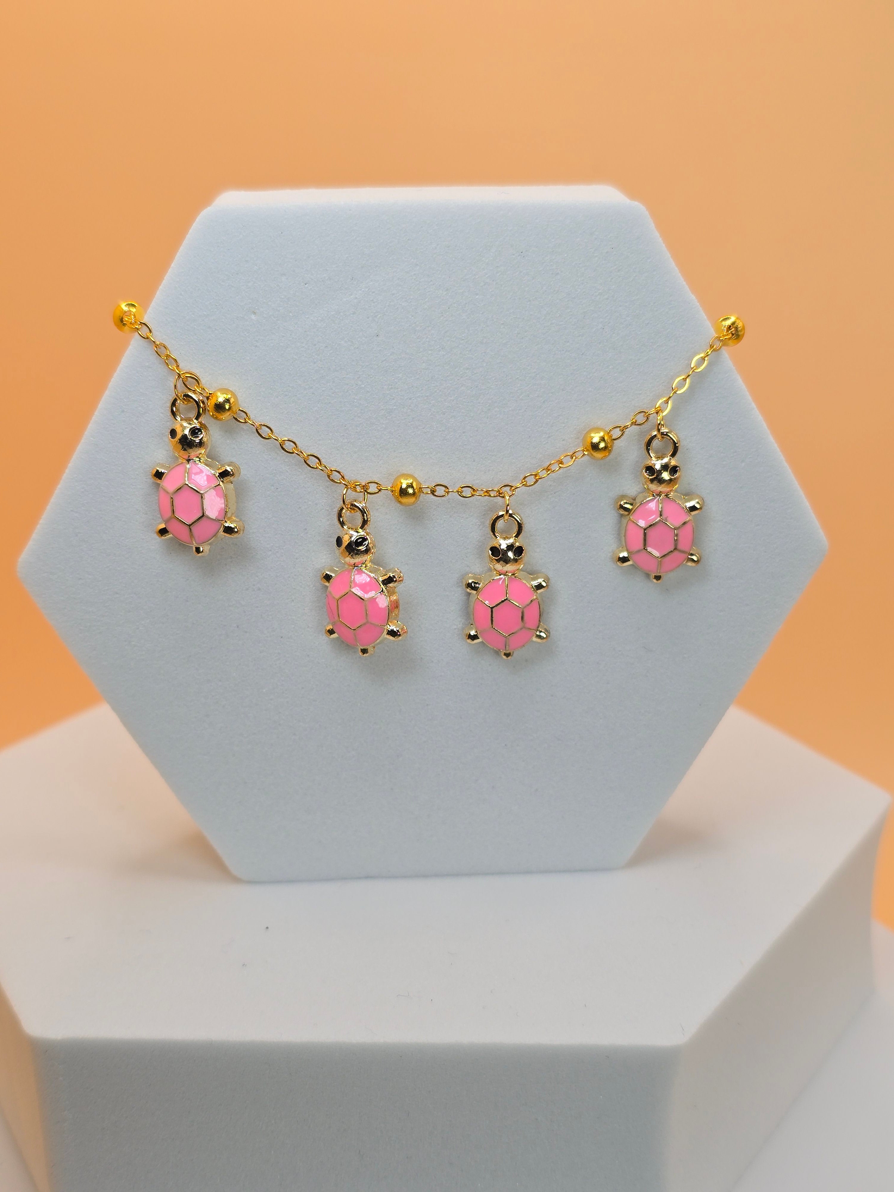bracciale tartaruga placato oro colore blu verde rosso rosa nero bianco gialo