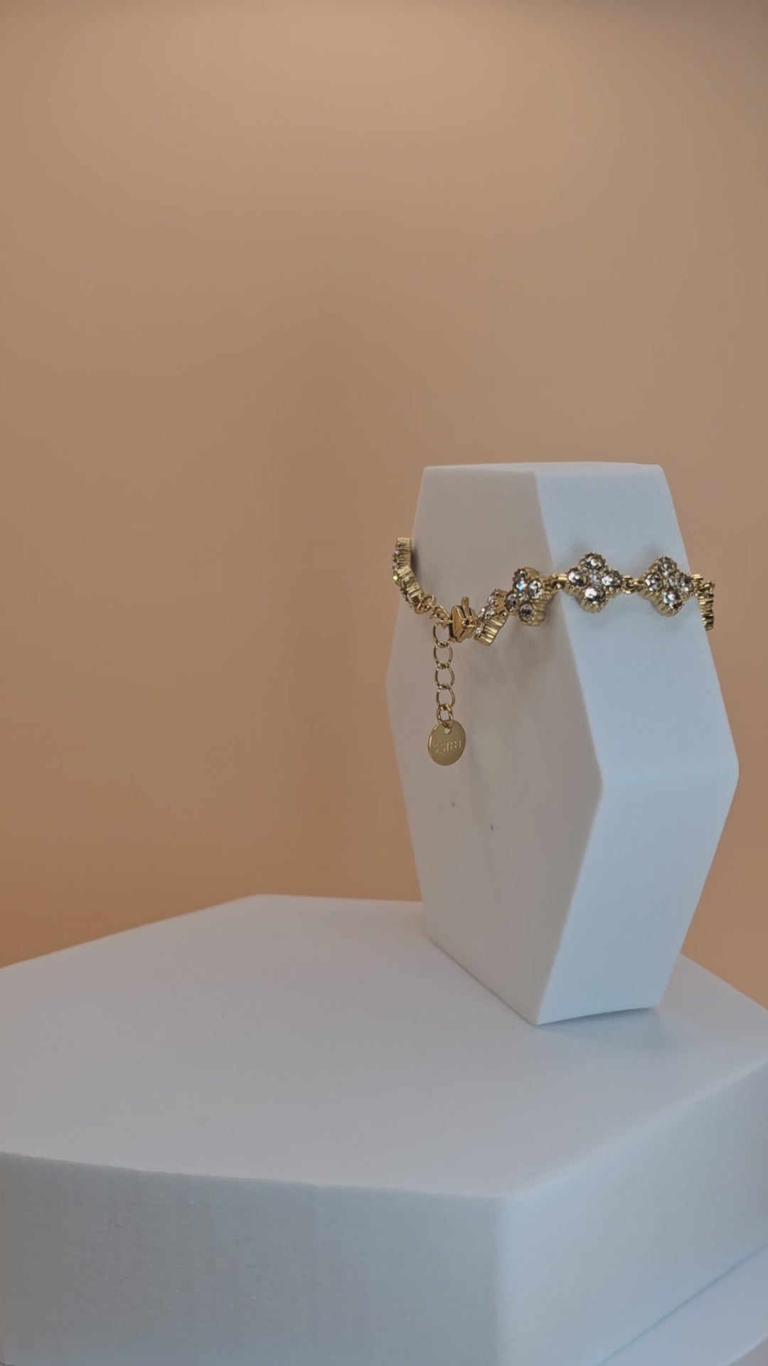 bracciale spring day bianco placato oro