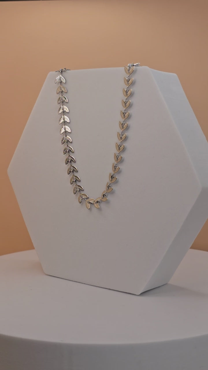 collana bosco argentato
