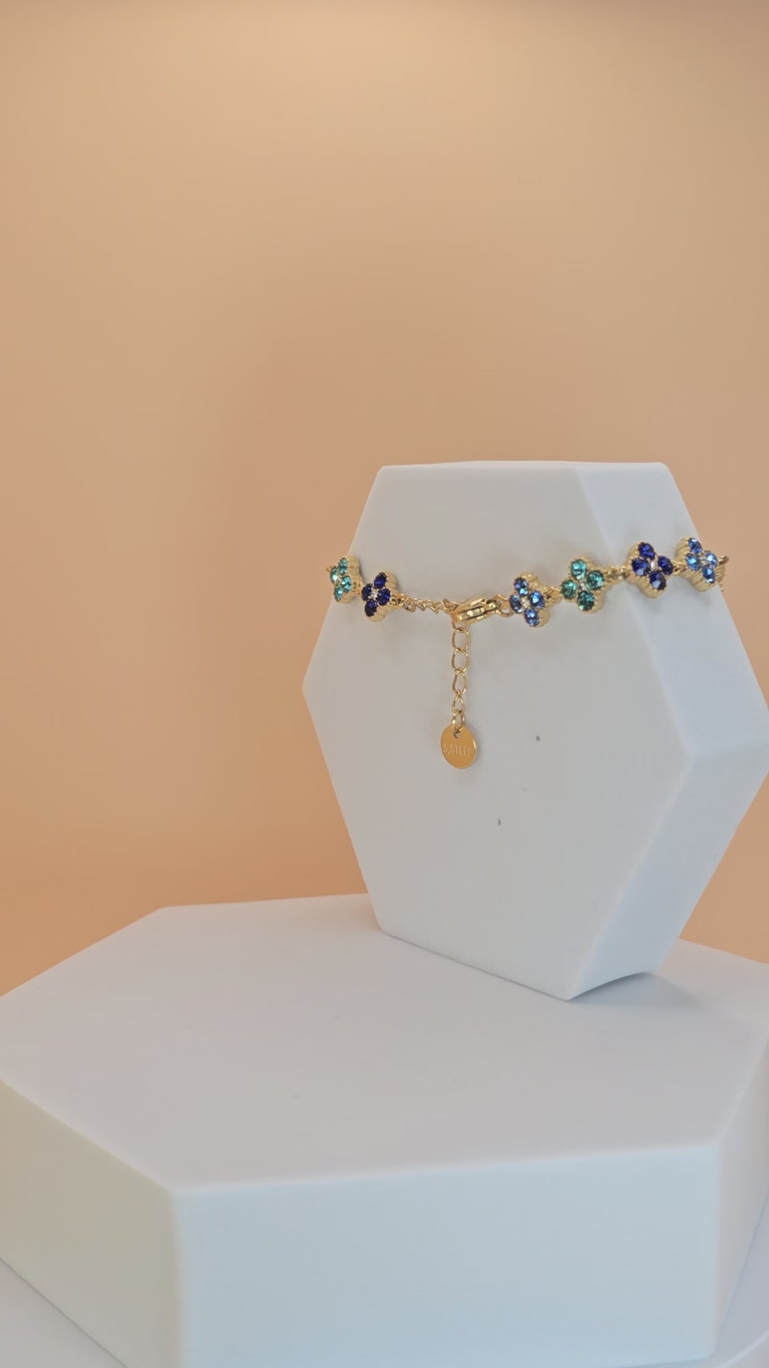 bracciale spring day blu trio placato oro