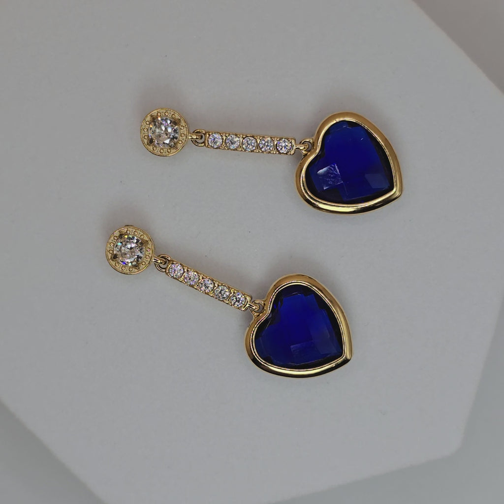 orecchini gocce d'amore blu