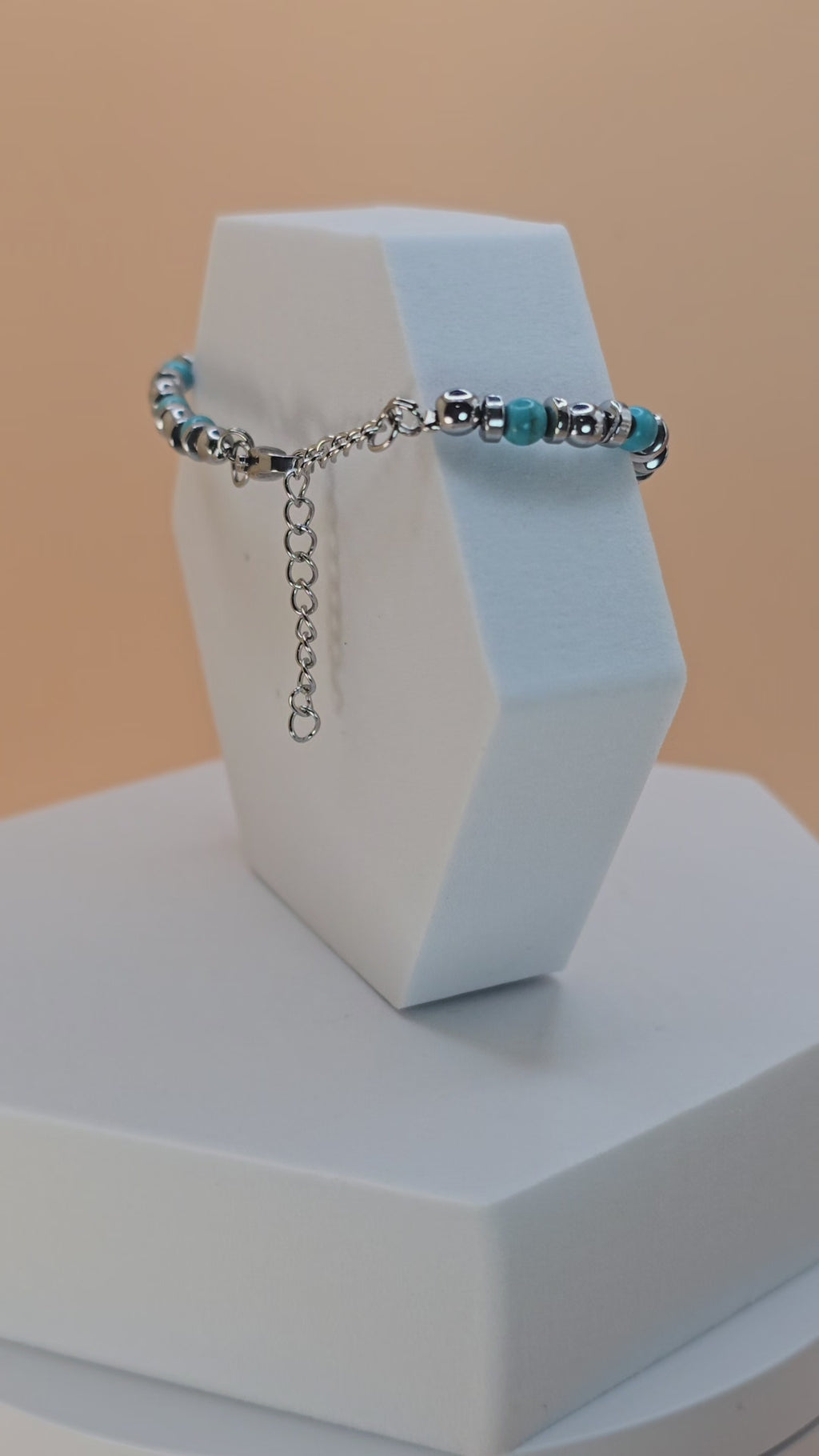 bracciale uomo  ivory stone blu
