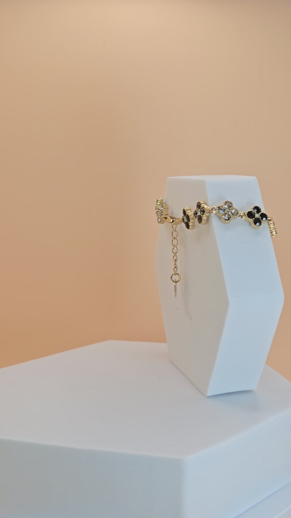bracciale spring day nero placato oro