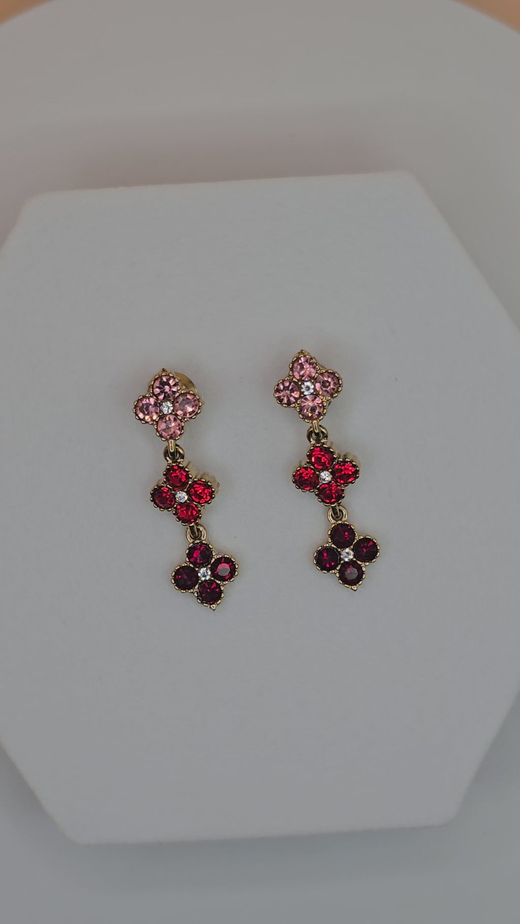 orecchini spring day zirconi rosso