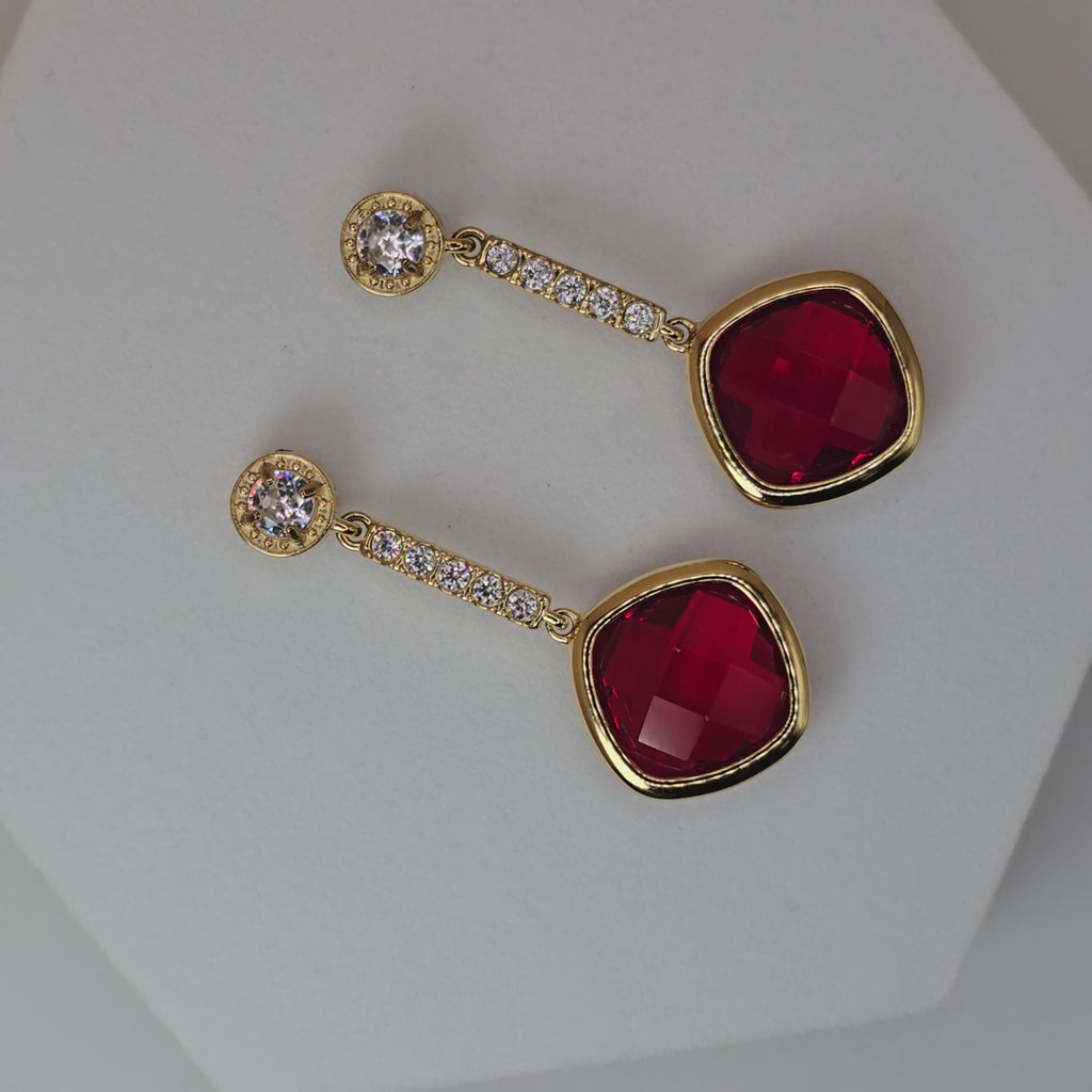 orecchini gocce d'amore rosso