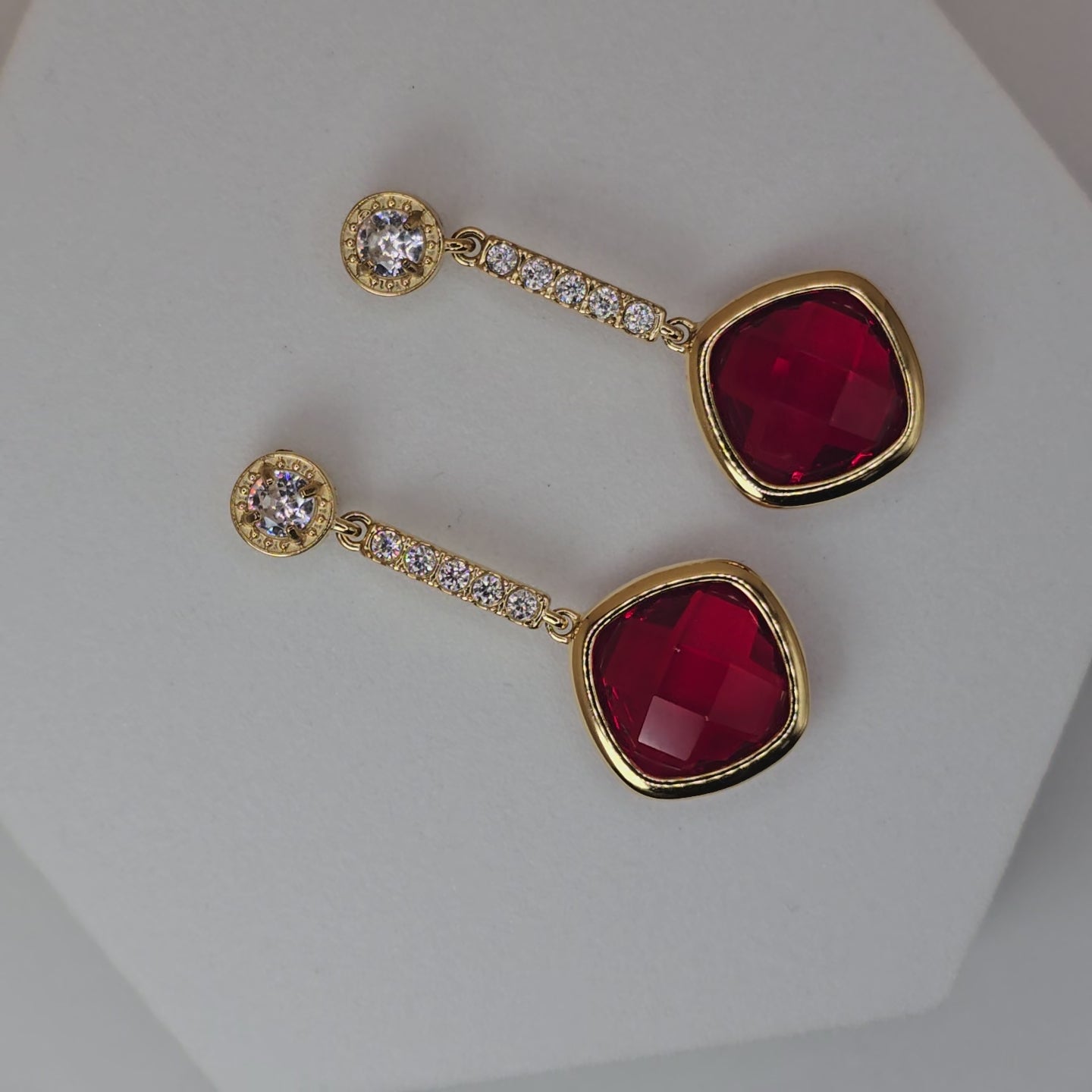 orecchini gocce d'amore rosso