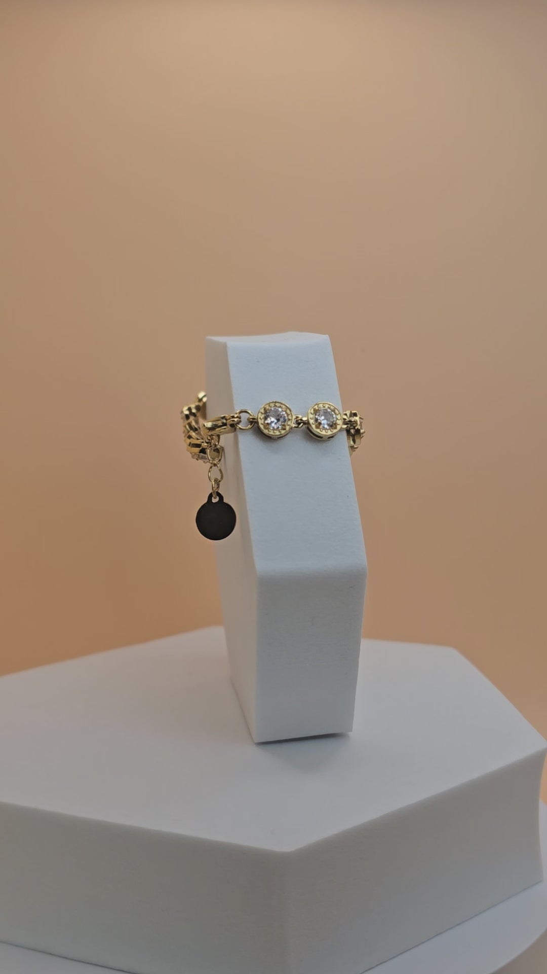 bracciale sorbetto di luce bianco placato oro