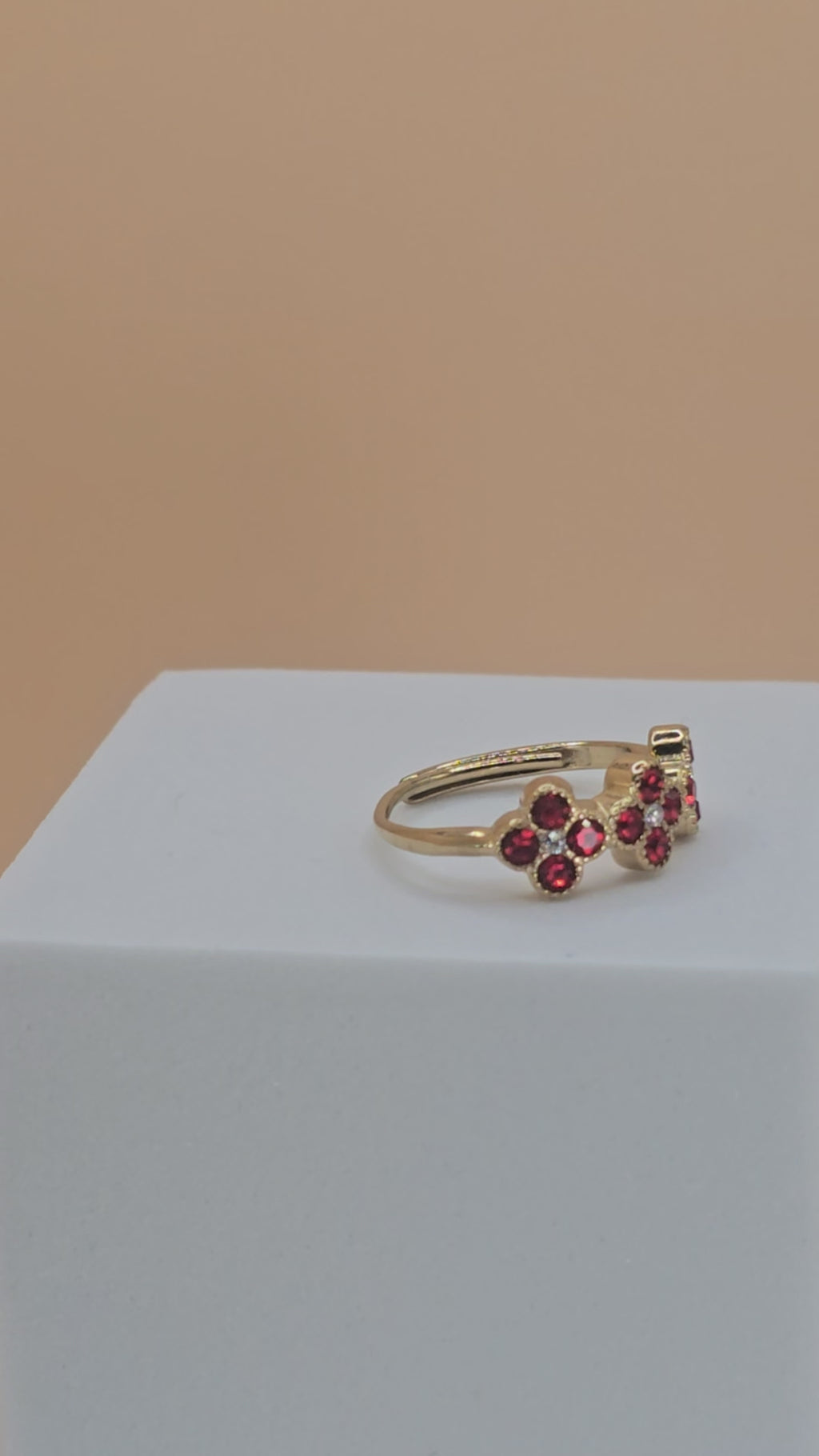 anello spring day brilantini rossi