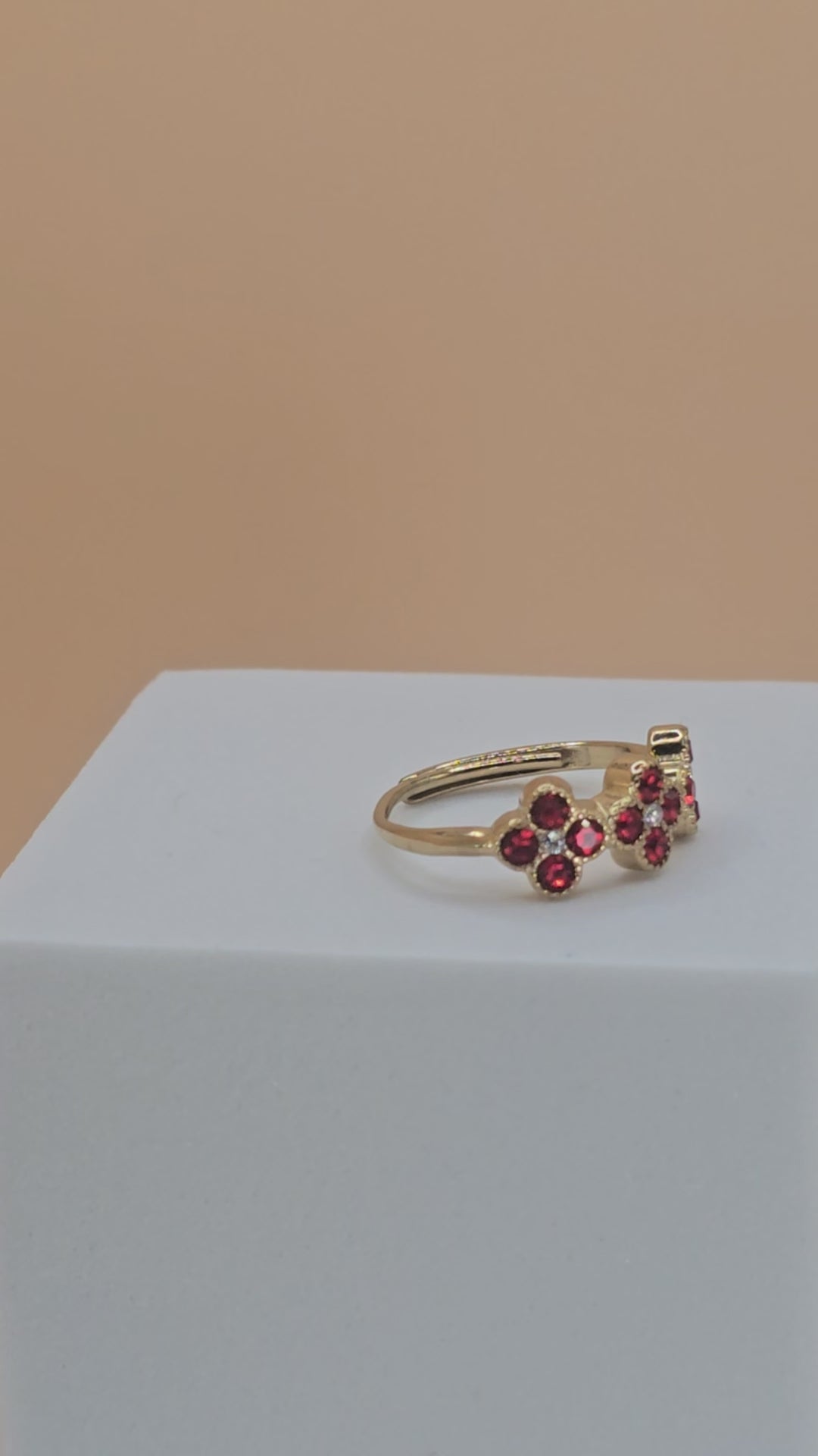 anello spring day brilantini rossi