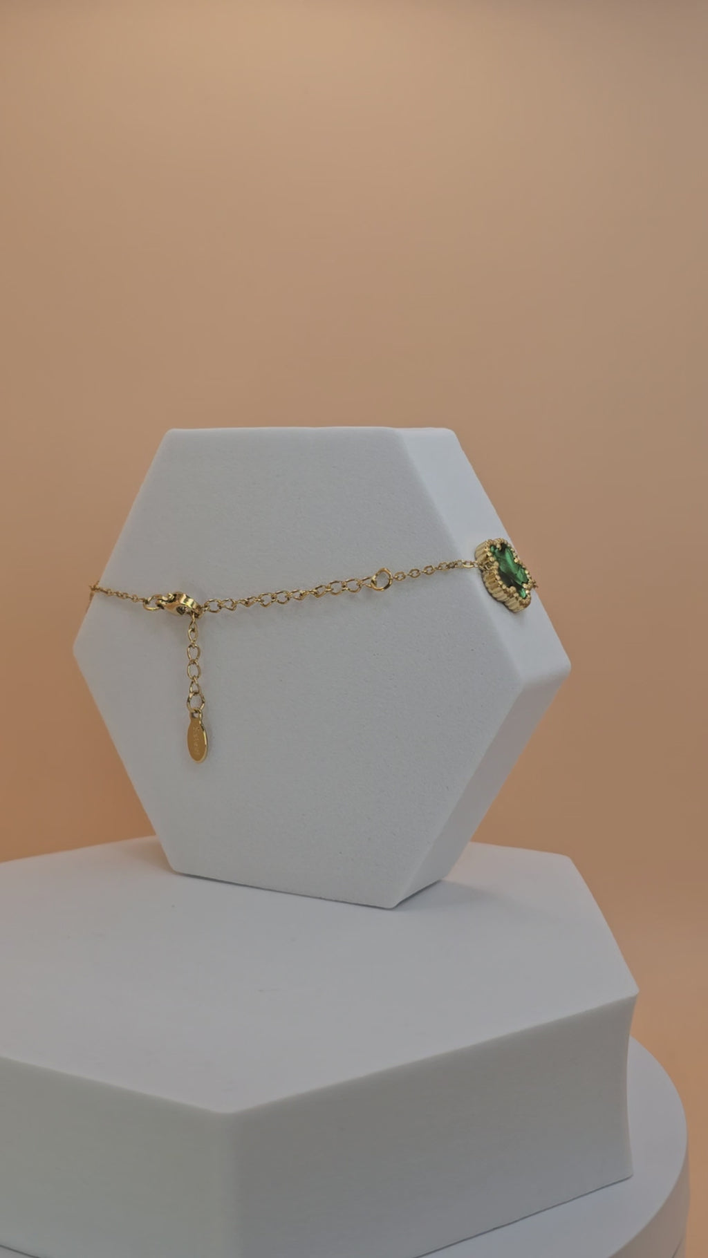 bracciale colver passion verde placato oro