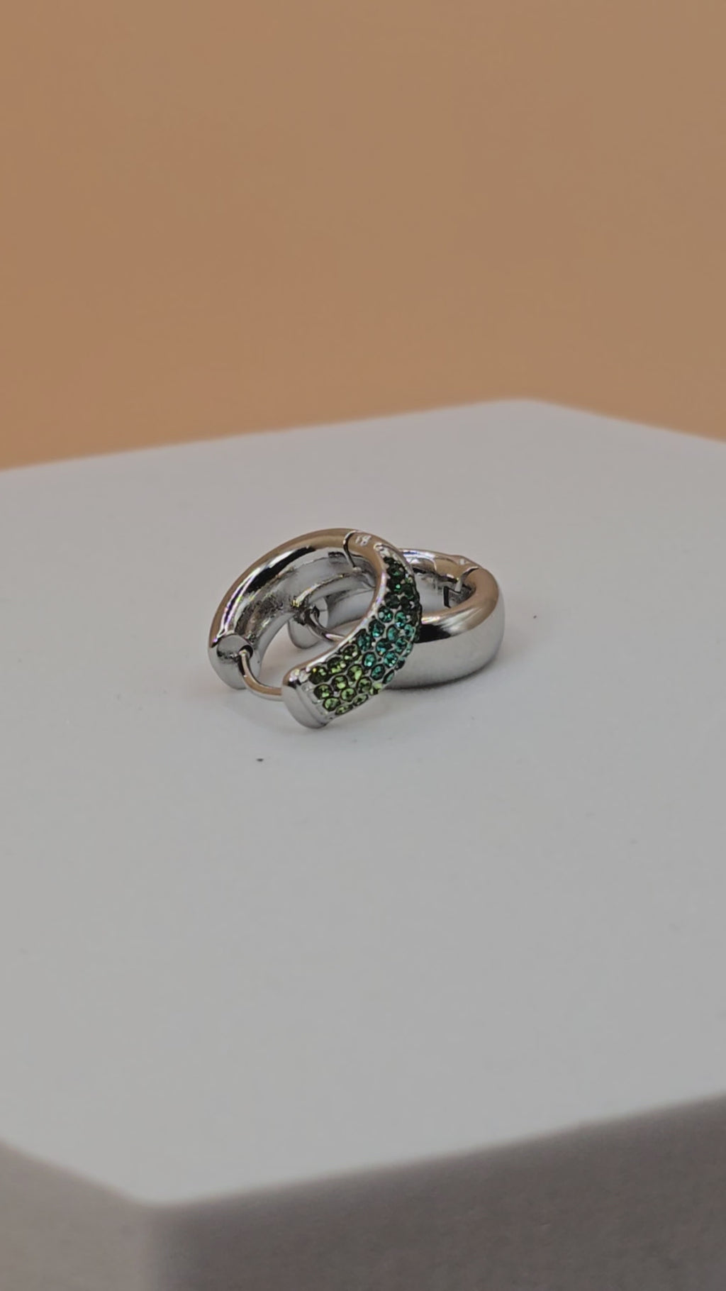 orecchini primavera zirconi verde